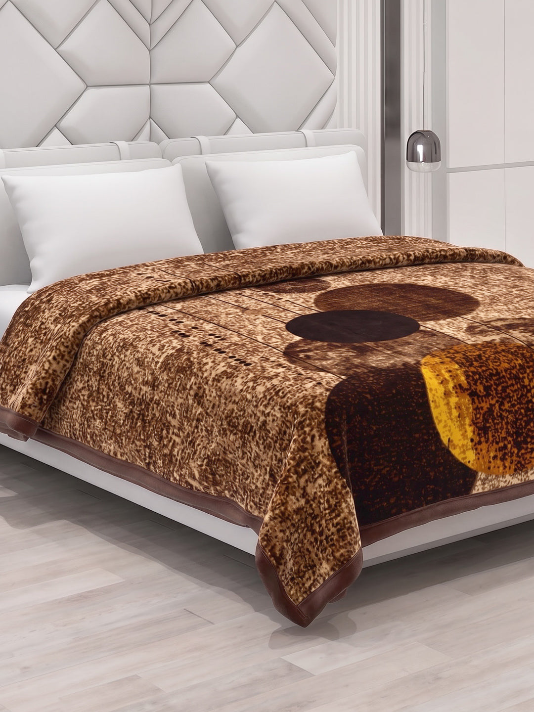 Printed Double Bed 2 Ply 990 GSM Blanket for Winter (Parker), Weight 5.25 kg