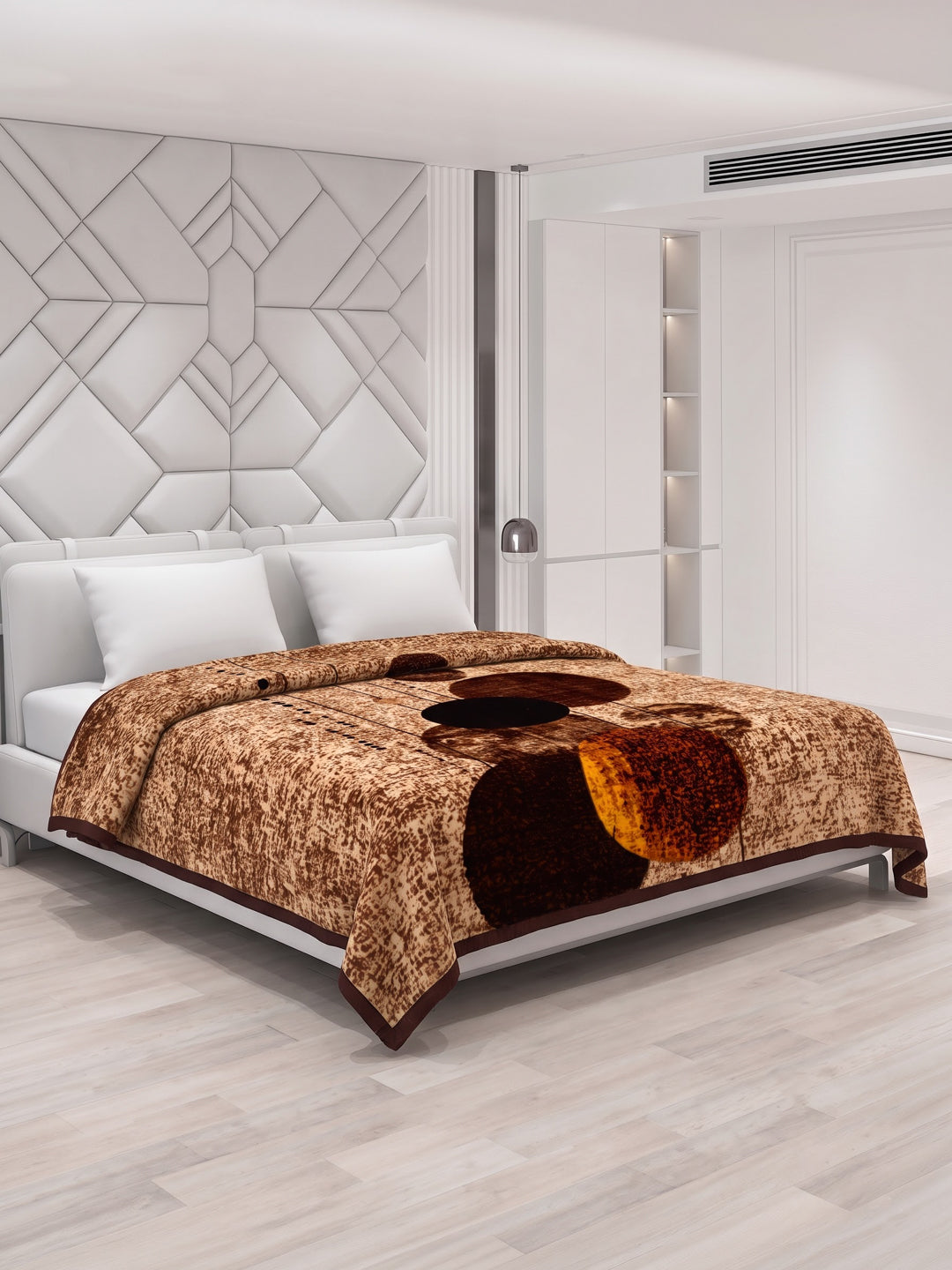 Printed Double Bed 2 Ply 990 GSM Blanket for Winter (Parker), Weight 5.25 kg