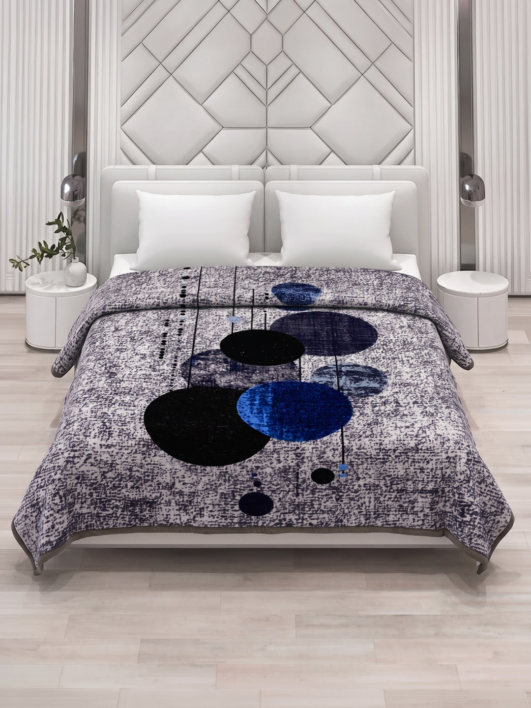 Printed Double Bed 2 Ply 990 GSM Blanket for Winter (Parker), Weight 5.25 kg