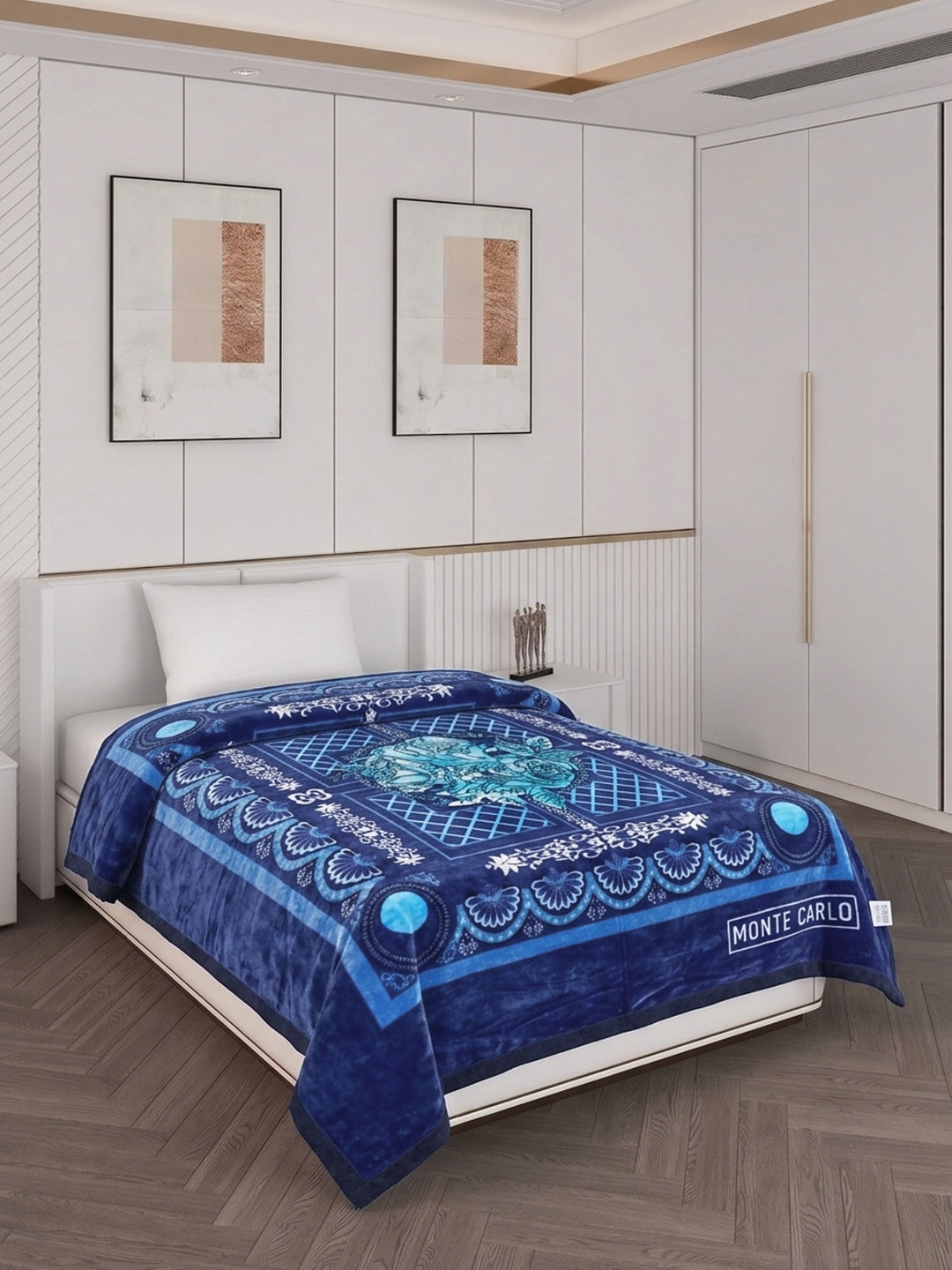 Printed Single Bed 1 Ply 520 GSM Blanket for Winter (Relation Plus), Weight 1.7 kg