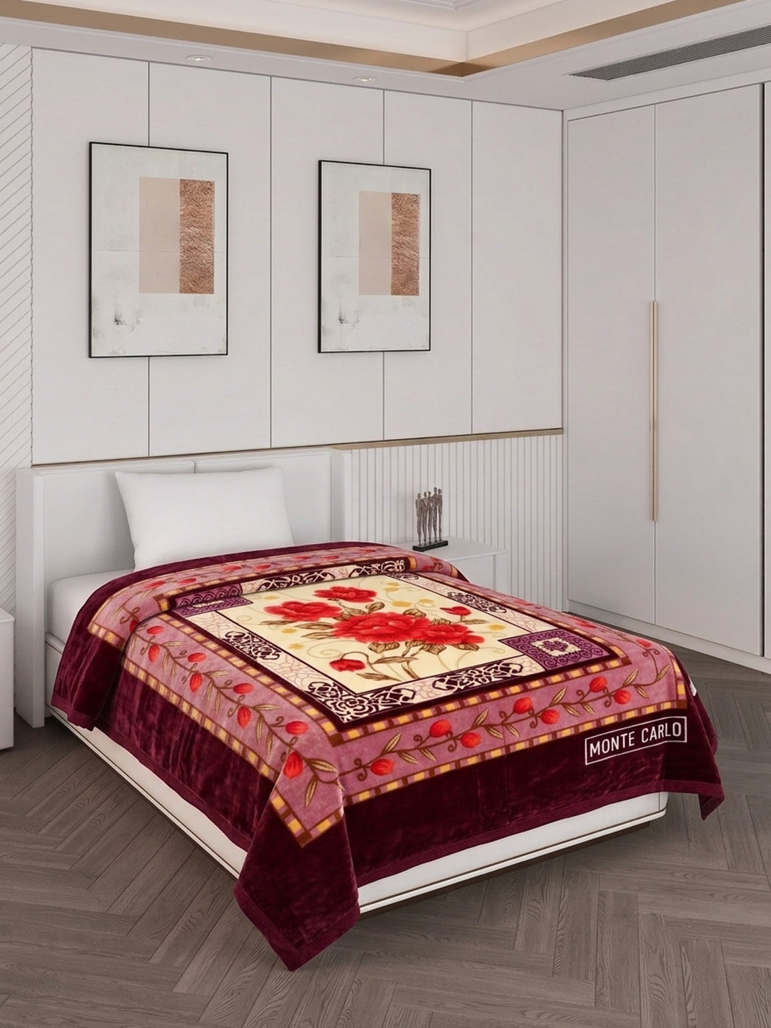 Printed Single Bed 1 Ply 520 GSM Blanket for Winter (Relation Plus), Weight 1.7 kg