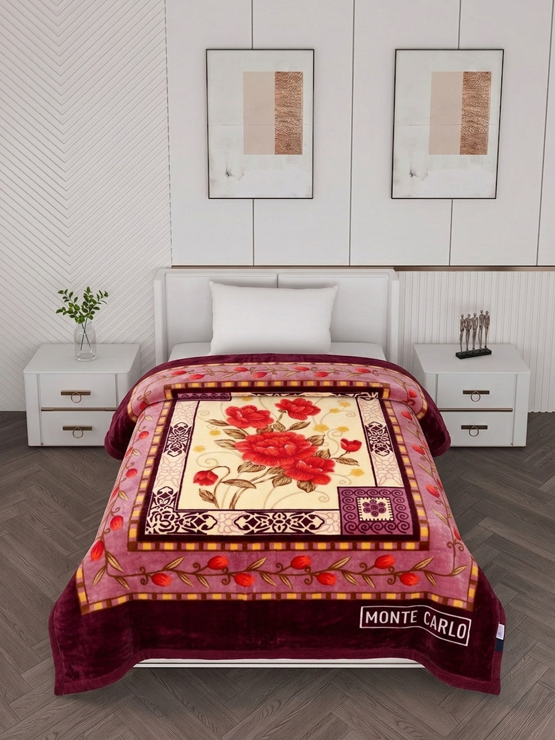 Printed Single Bed 1 Ply 520 GSM Blanket for Winter (Relation Plus), Weight 1.7 kg