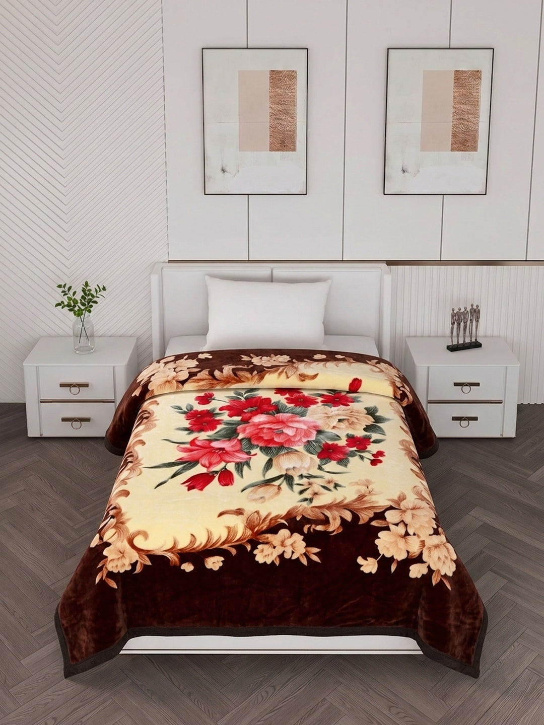 Printed Single Bed 1 Ply 520 GSM Blanket for Winter (Relation Plus), Weight 1.7 kg