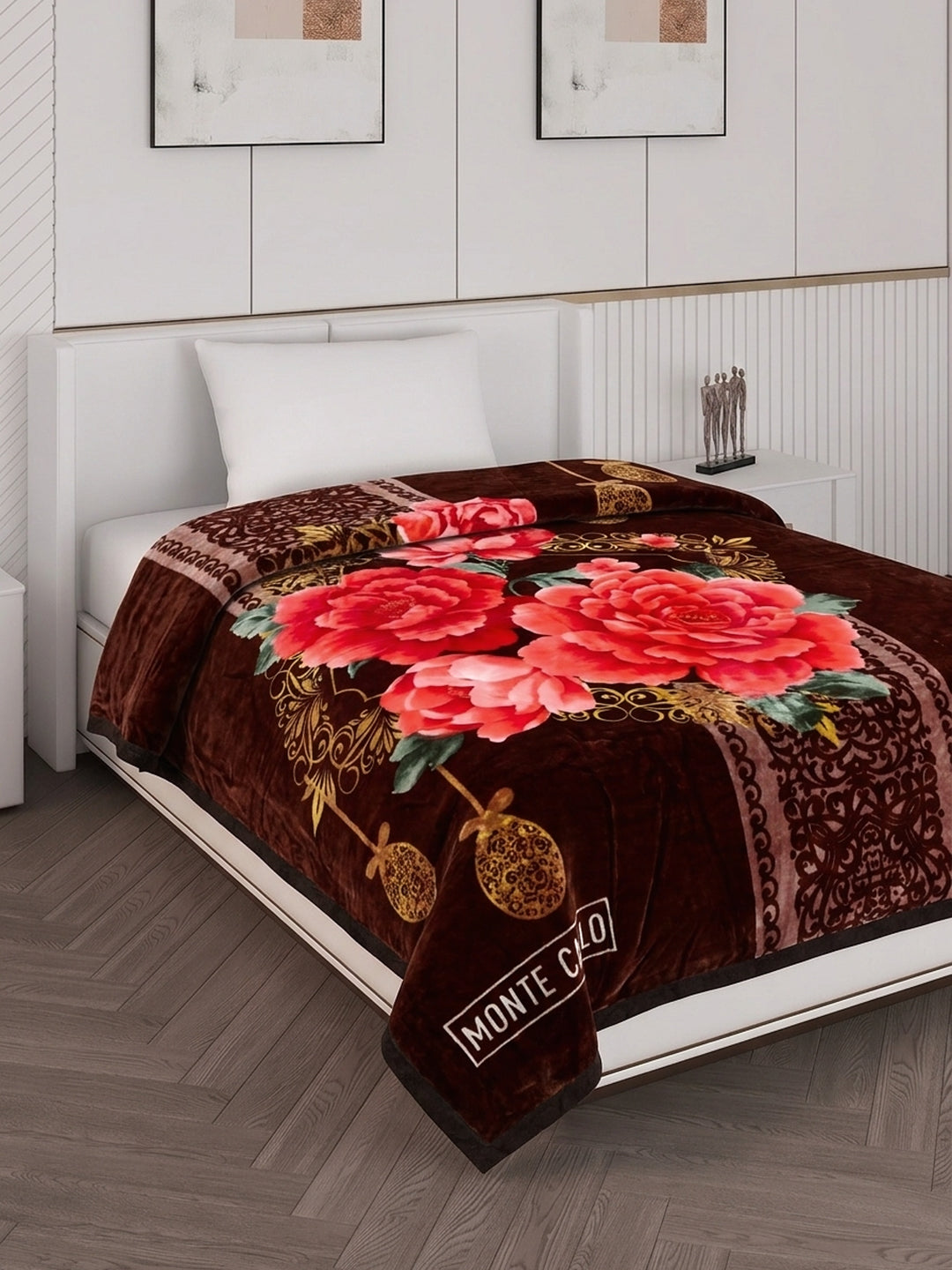 Printed Single Bed 1 Ply 520 GSM Blanket for Winter (Relation Plus), Weight 1.7 kg