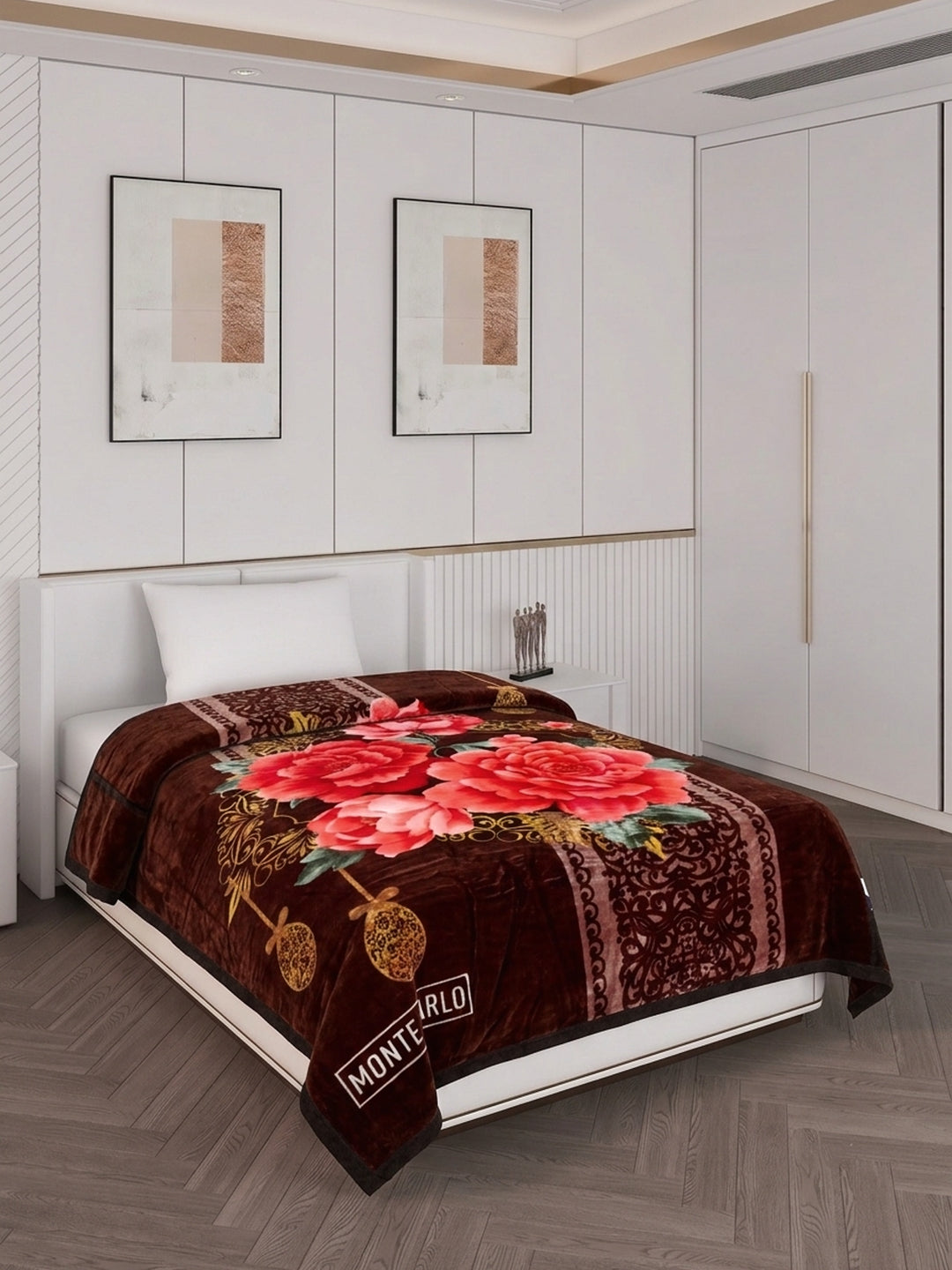 Printed Single Bed 1 Ply 520 GSM Blanket for Winter (Relation Plus), Weight 1.7 kg