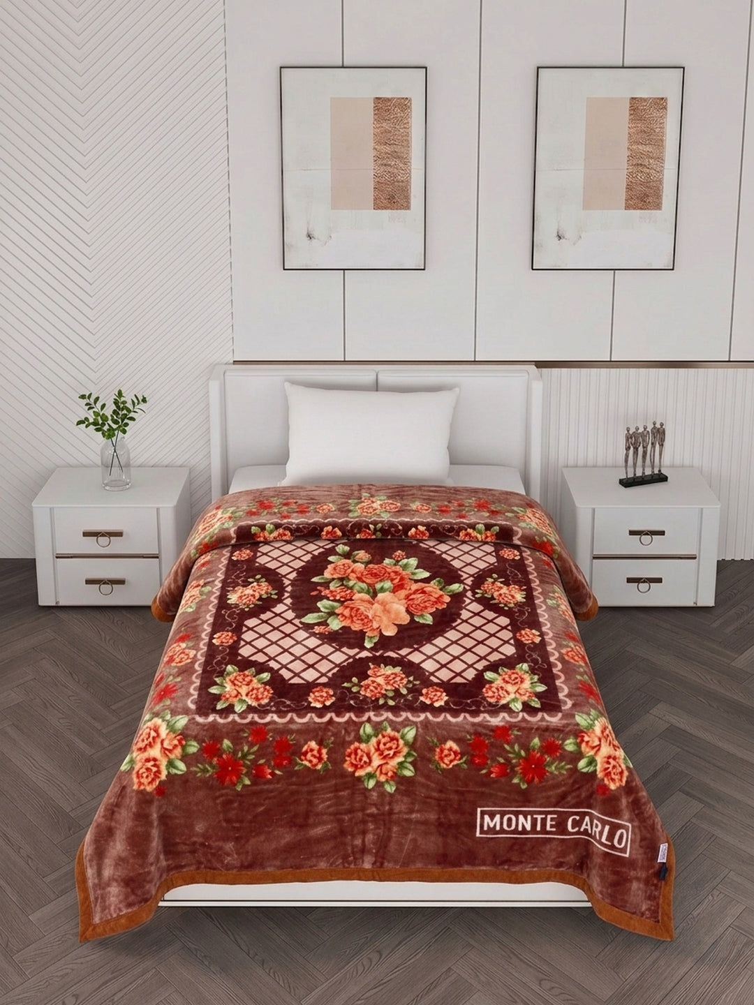 Printed Single Bed 1 Ply 520 GSM Blanket for Winter (Relation Plus), Weight 1.7 kg