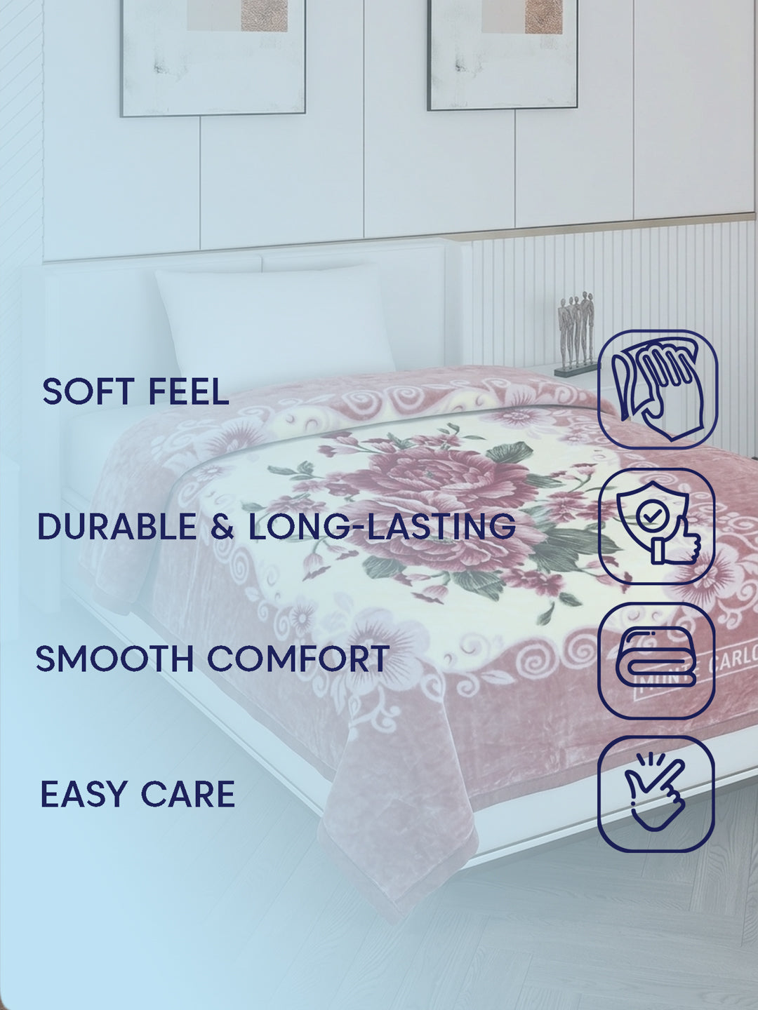 Printed Single Bed 1 Ply 520 GSM Blanket for Winter (Relation Plus), Weight 1.7 kg