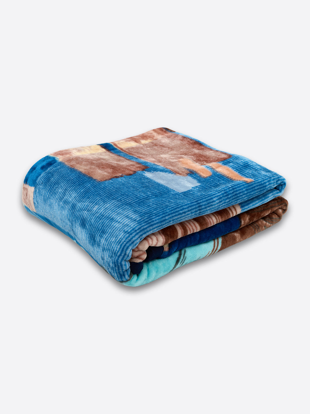 Printed Double Bed 1 Ply 550 GSM Blanket for Winter (Roman), Weight 2.9 kg