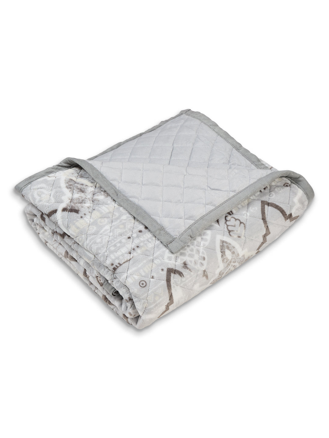 Printed Double Bed 3 Ply 470 GSM Blanket for Winter (Rosette), Weight 2.5 kg