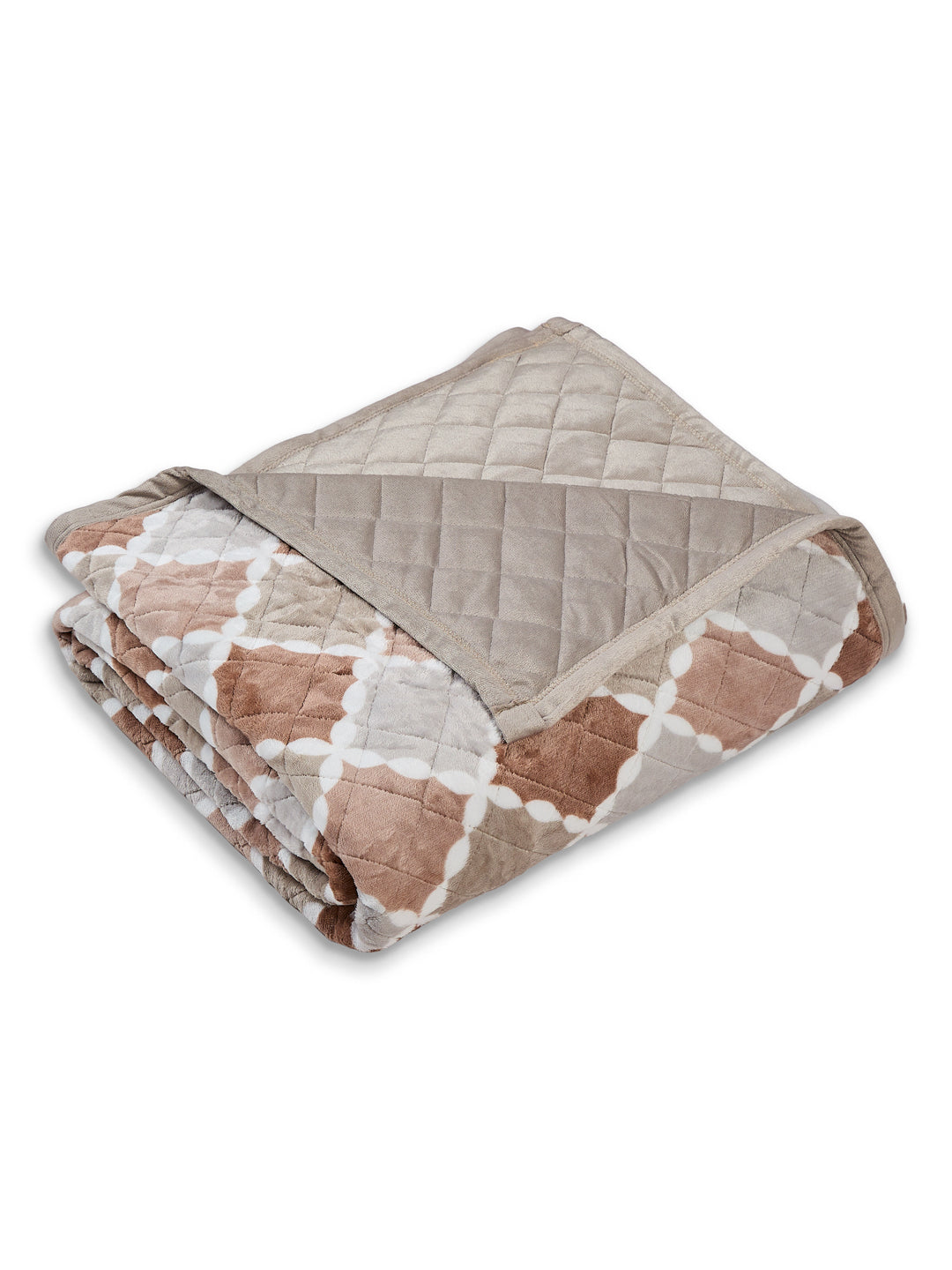 Printed Double Bed 3 Ply 470 GSM Blanket for Winter (Rosette), Weight 2.5 kg