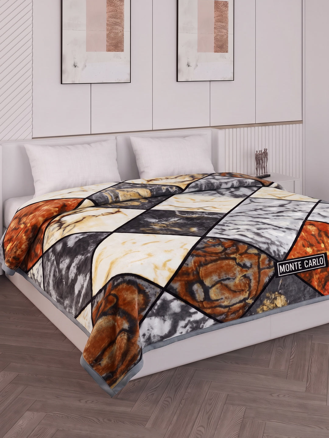 Printed Double Bed 2 Ply 600 GSM Blanket for Winter (Samuel Plus), Weight 3.15 kg