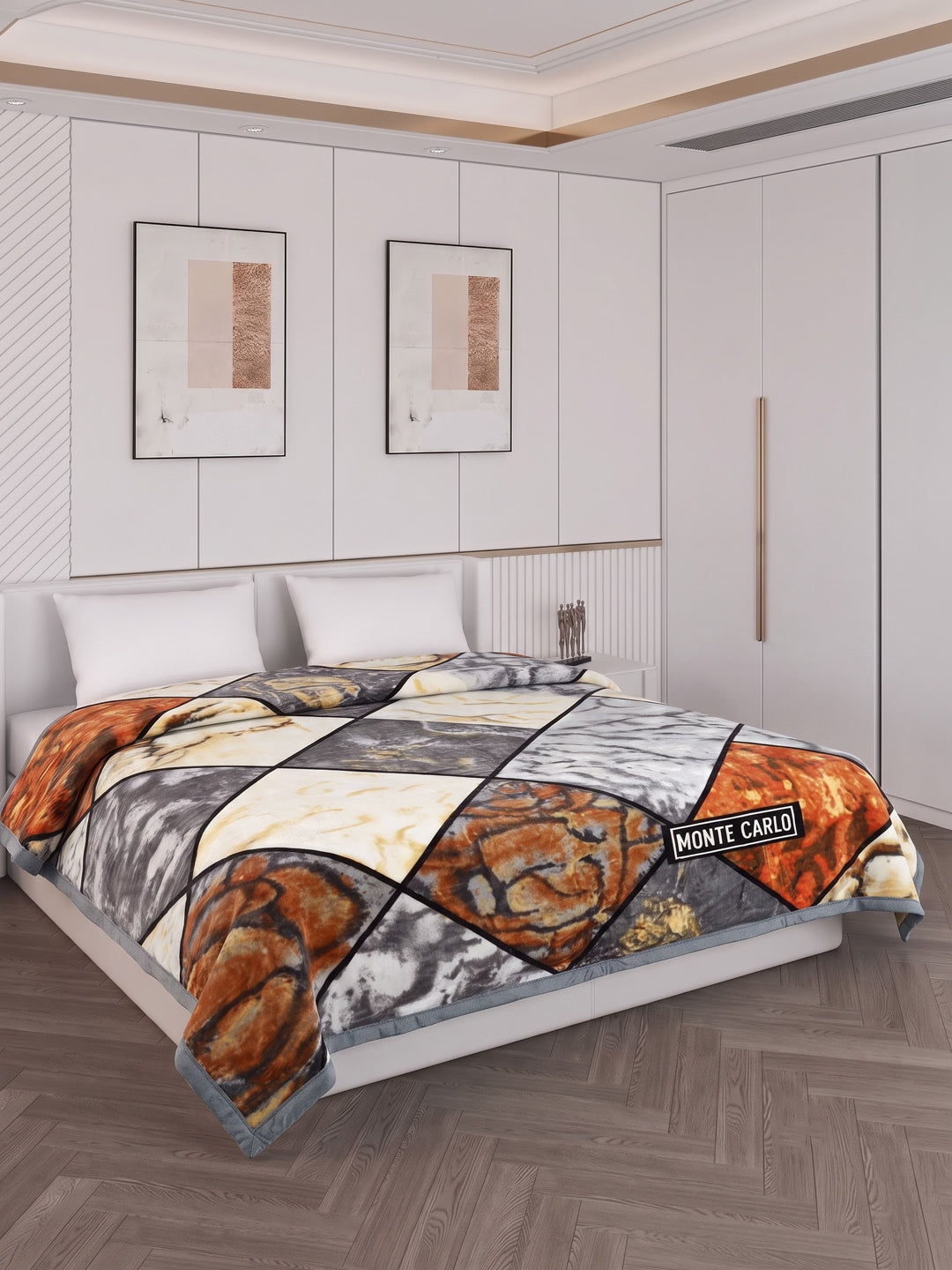 Printed Double Bed 2 Ply 600 GSM Blanket for Winter (Samuel Plus), Weight 3.15 kg