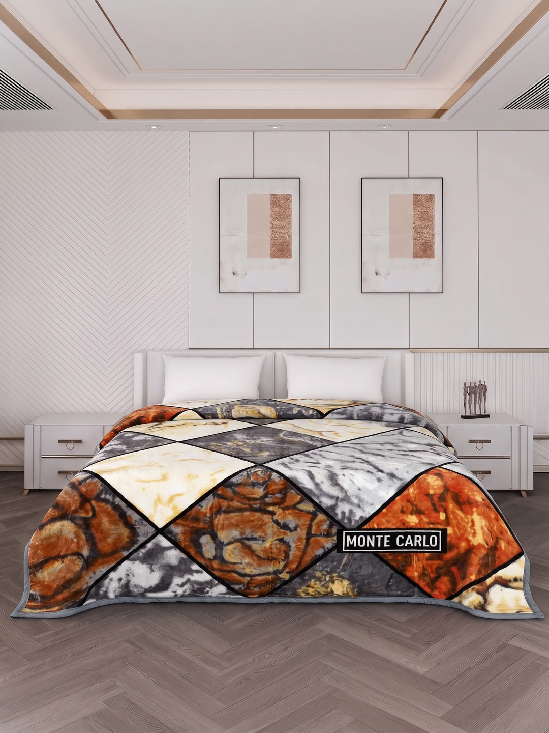 Printed Double Bed 2 Ply 600 GSM Blanket for Winter (Samuel Plus), Weight 3.15 kg