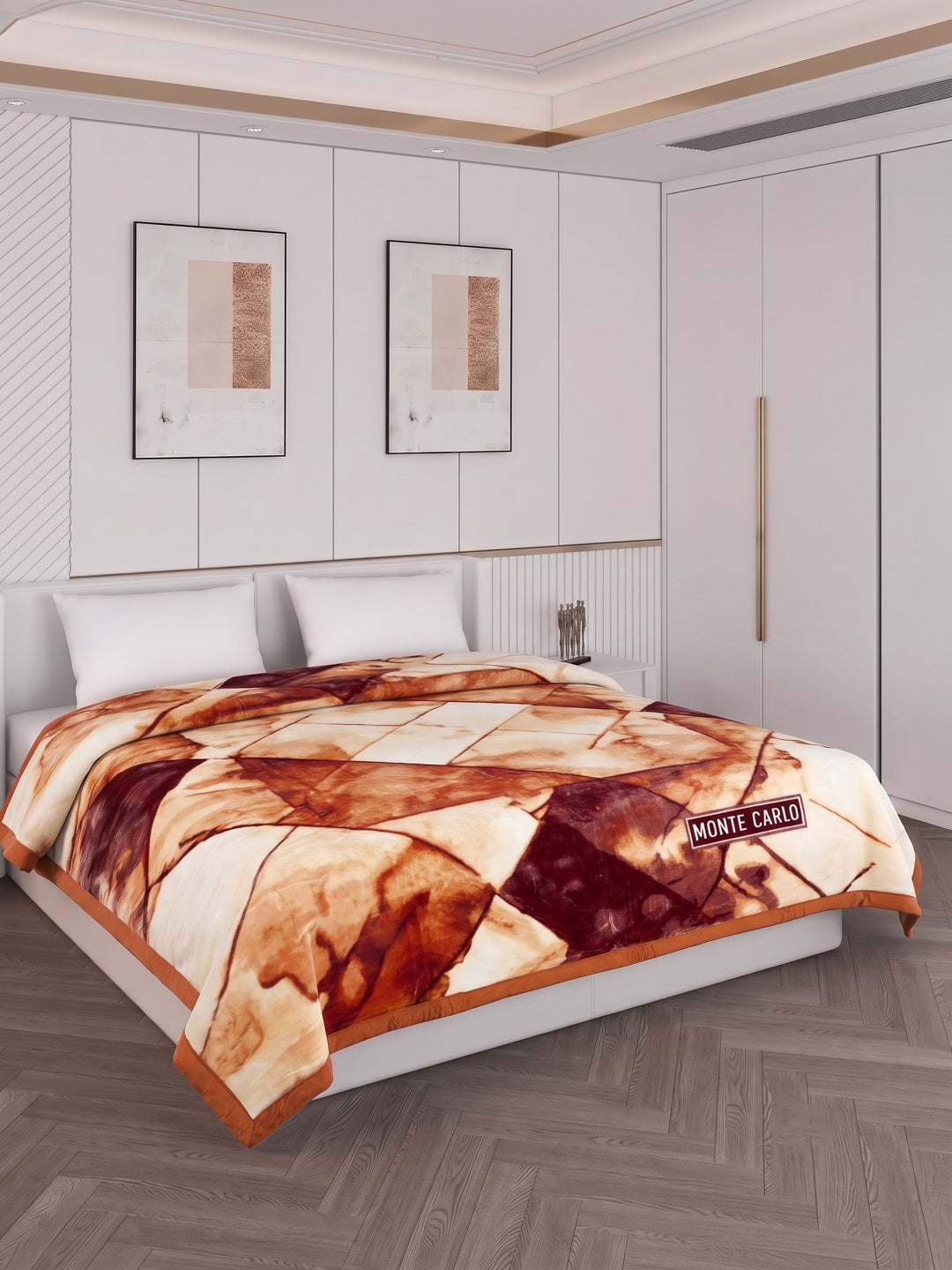Printed Double Bed 2 Ply 600 GSM Blanket for Winter (Samuel Plus), Weight 3.15 kg