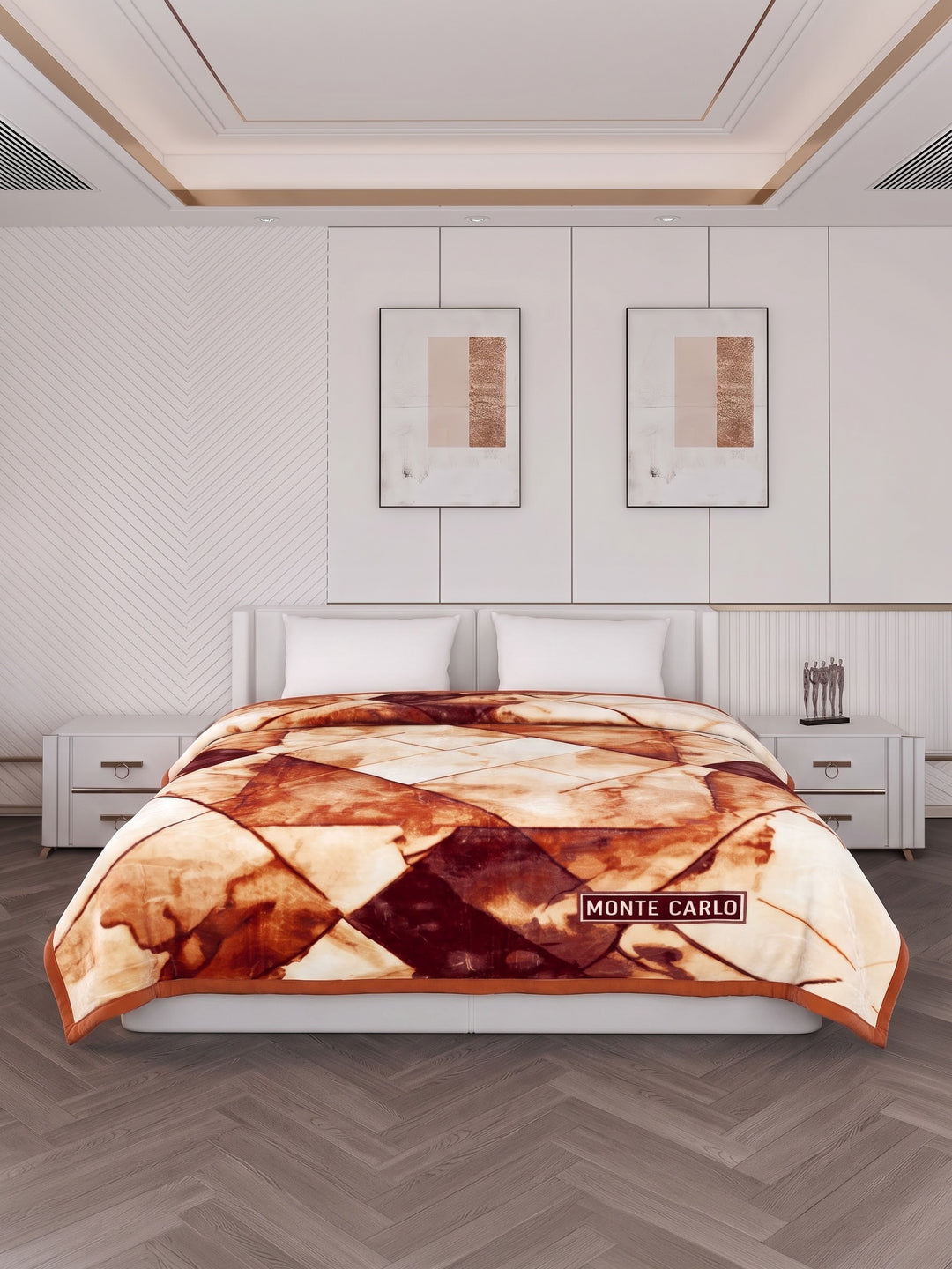 Printed Double Bed 2 Ply 600 GSM Blanket for Winter (Samuel Plus), Weight 3.15 kg