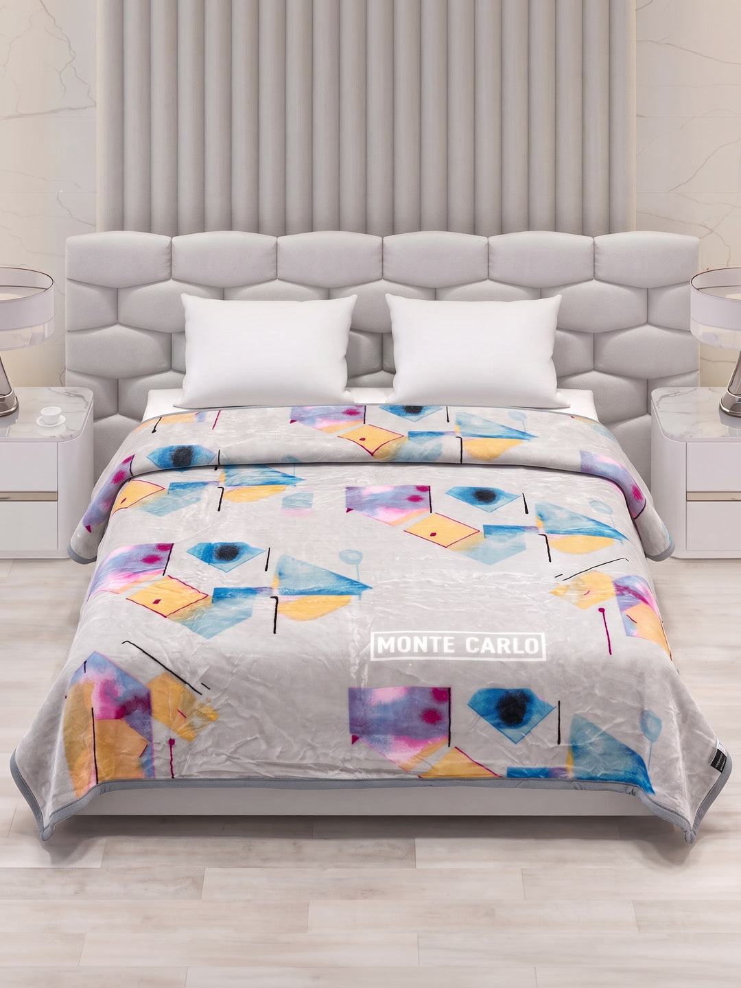 Printed Double Bed 2 Ply 600 GSM Blanket for Winter (Samuel Plus), Weight 3.15 kg