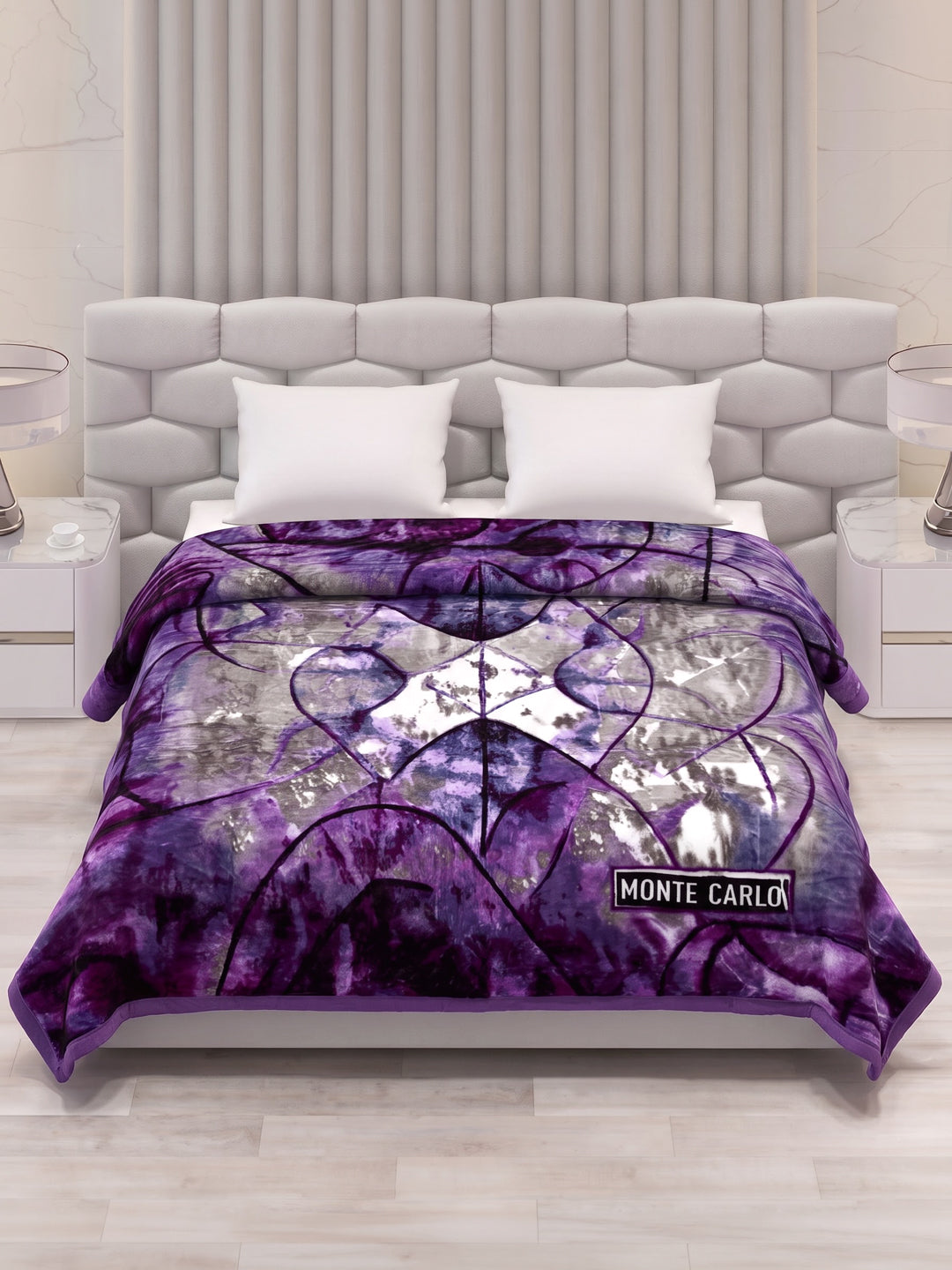 Printed Double Bed 2 Ply 600 GSM Blanket for Winter (Samuel Plus), Weight 3.15 kg