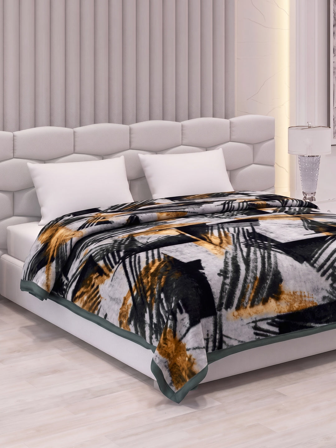 Printed Double Bed 2 Ply 950 GSM Blanket for Winter (Sensation), Weight 5 kg