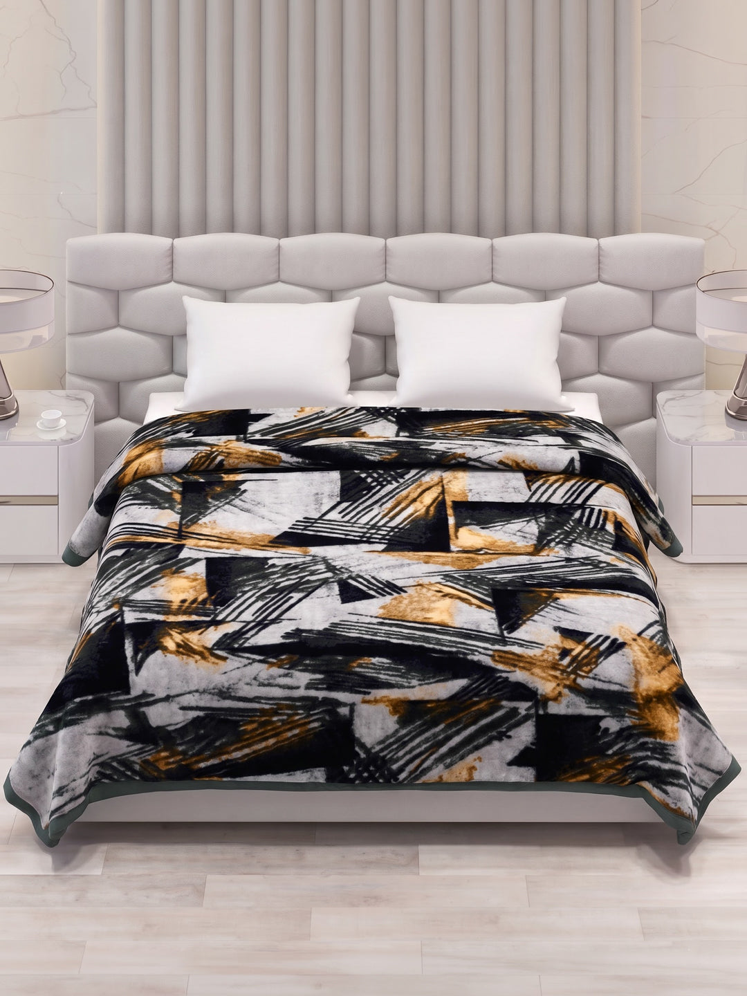 Printed Double Bed 2 Ply 950 GSM Blanket for Winter (Sensation), Weight 5 kg
