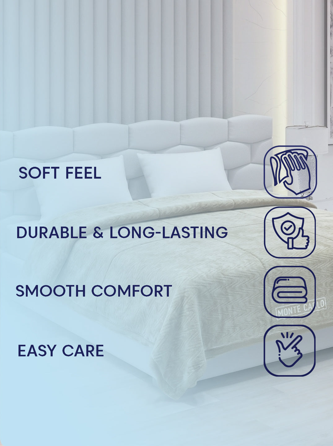 Printed Double Bed 2 Ply 840 GSM Blanket for Winter (Windsor), Weight 4.4 kg