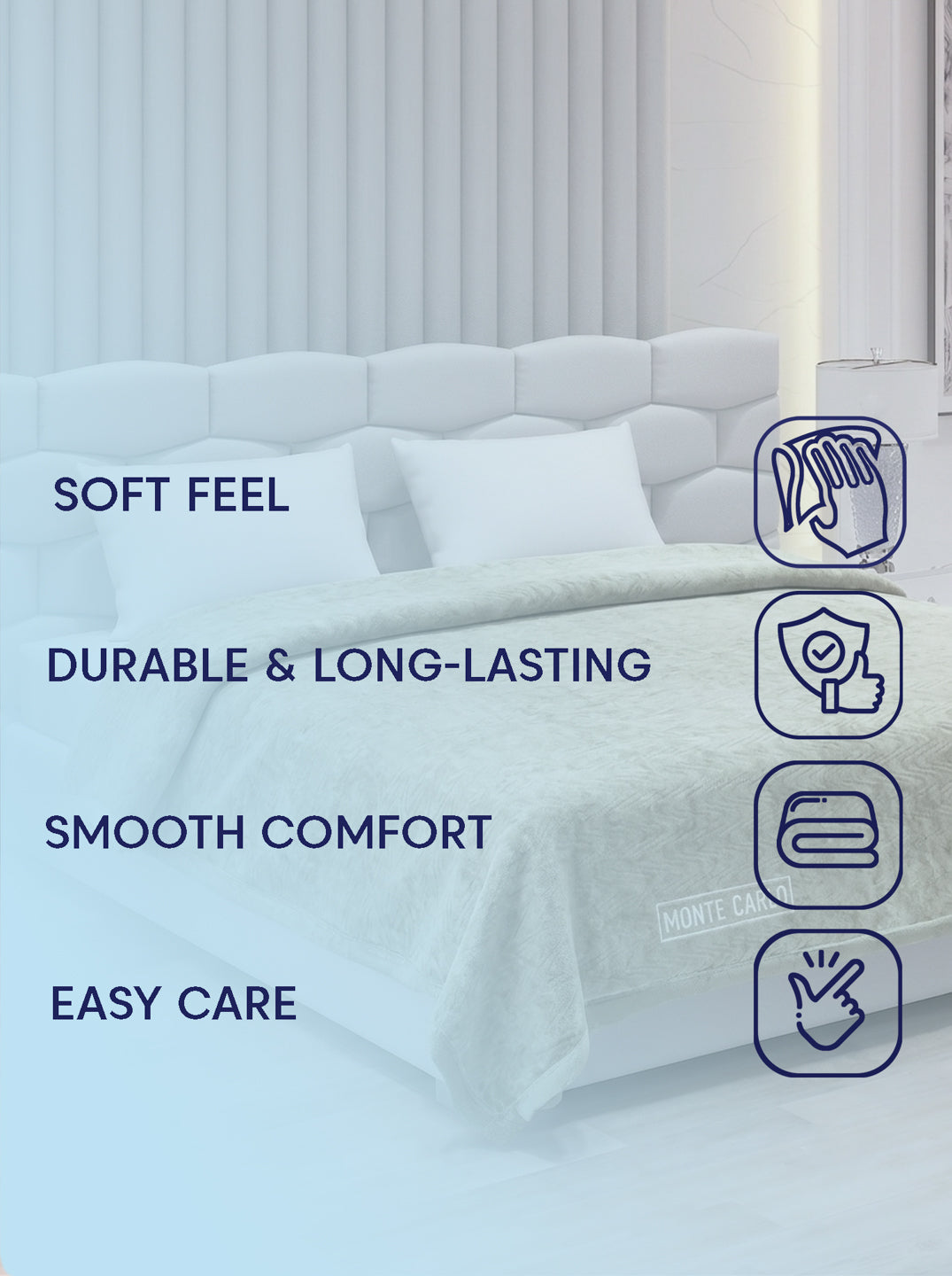 Printed Double Bed 2 Ply 840 GSM Blanket for Winter (Windsor), Weight 4.4 kg