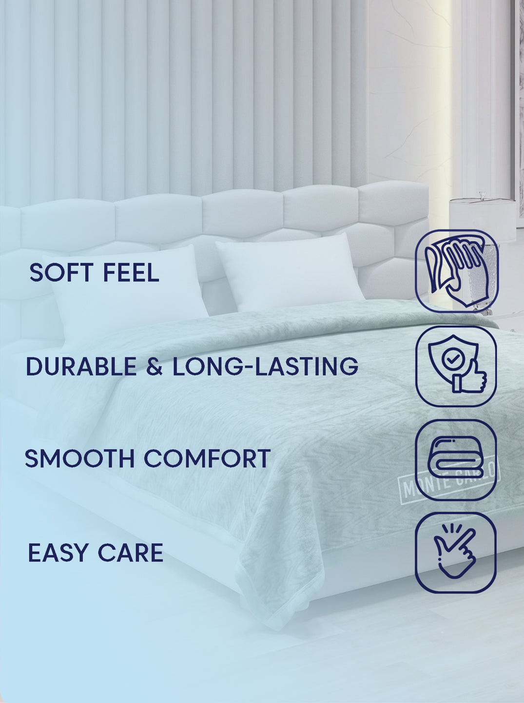 Printed Double Bed 2 Ply 840 GSM Blanket for Winter (Windsor), Weight 4.4 kg
