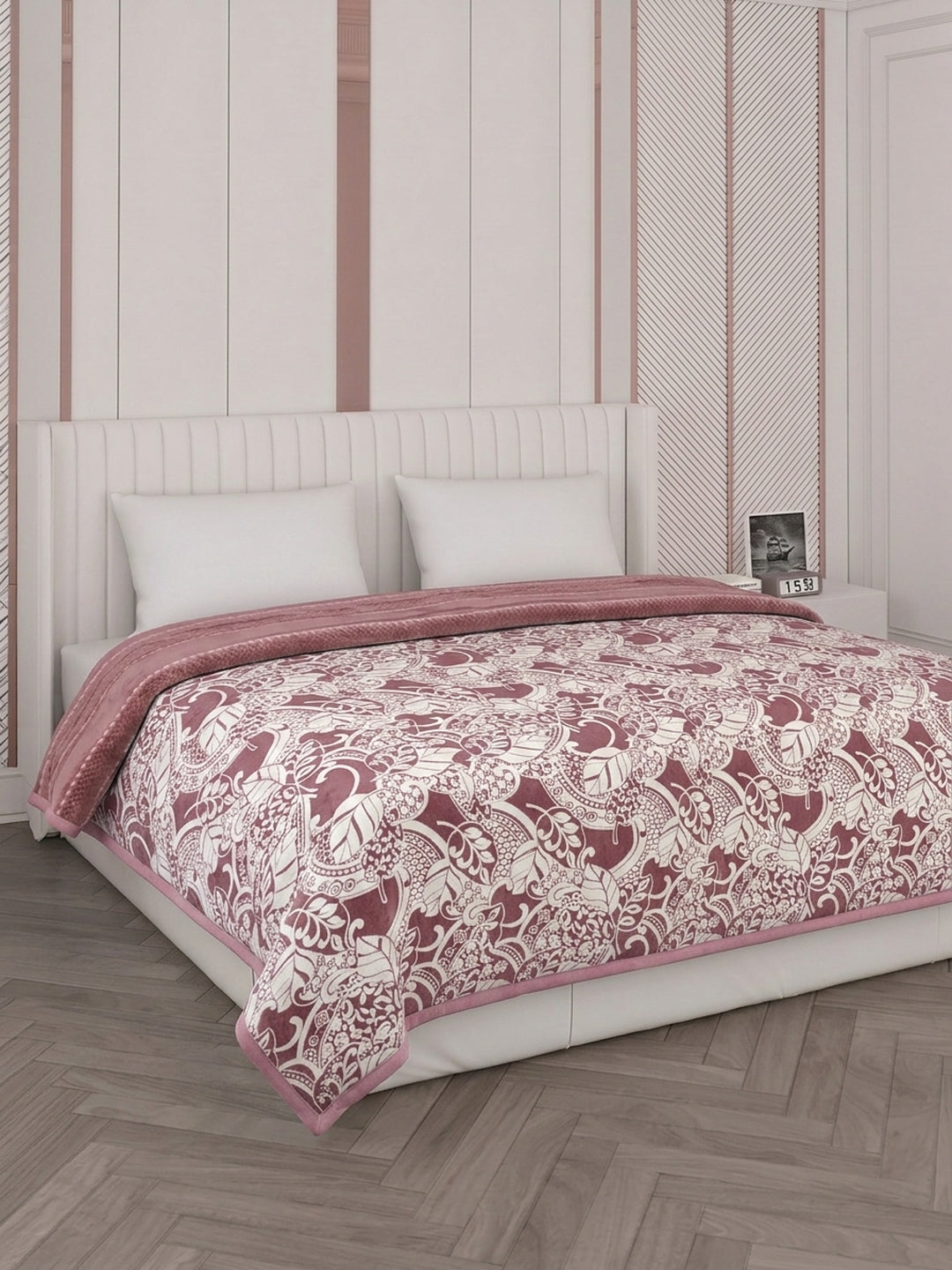 Printed Double Bed 2 Ply 470 GSM Blanket for Winter (Winston), Weight 2.5 kg