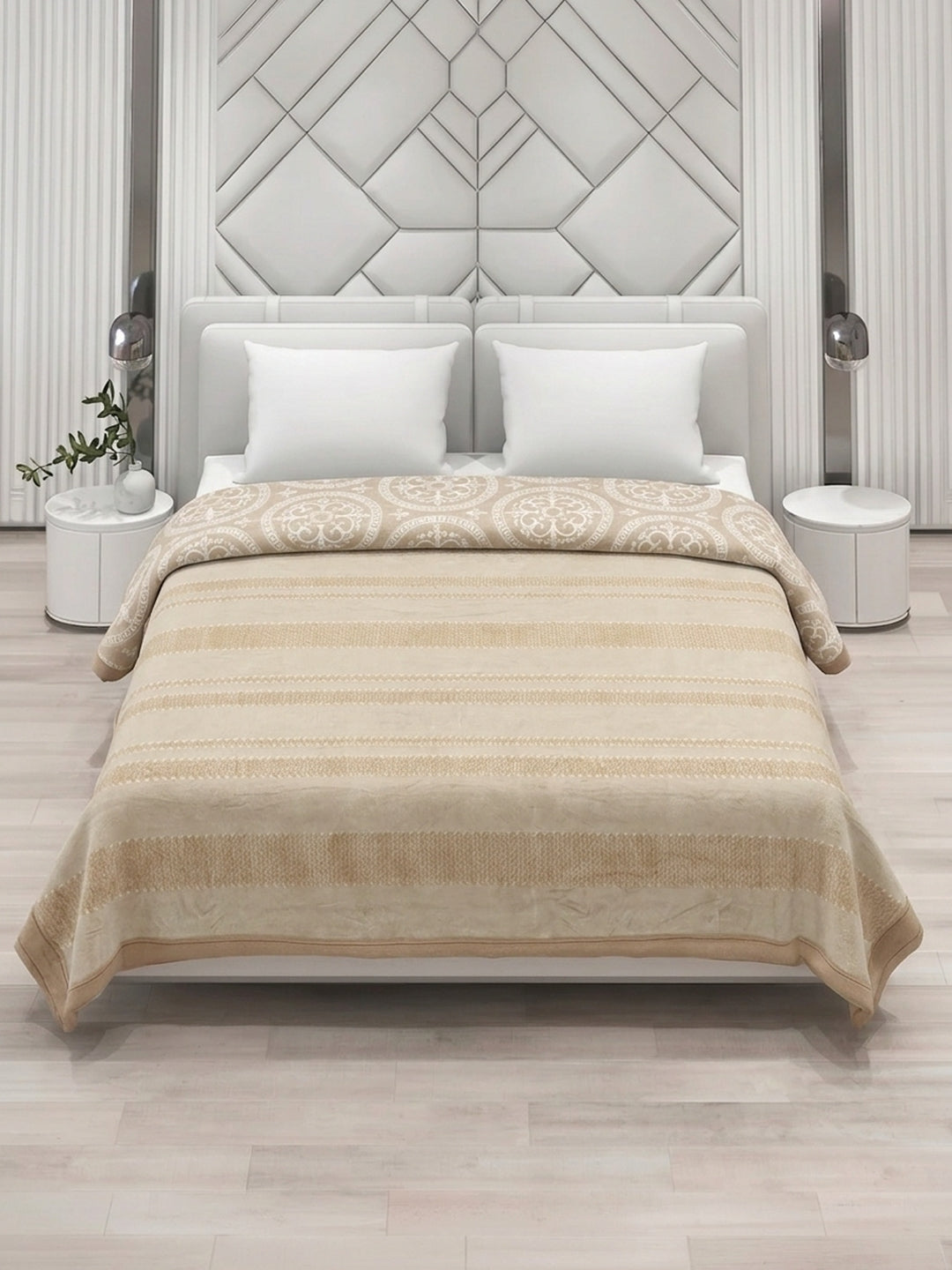 Printed Double Bed 2 Ply 470 GSM Blanket for Winter (Winston), Weight 2.5 kg