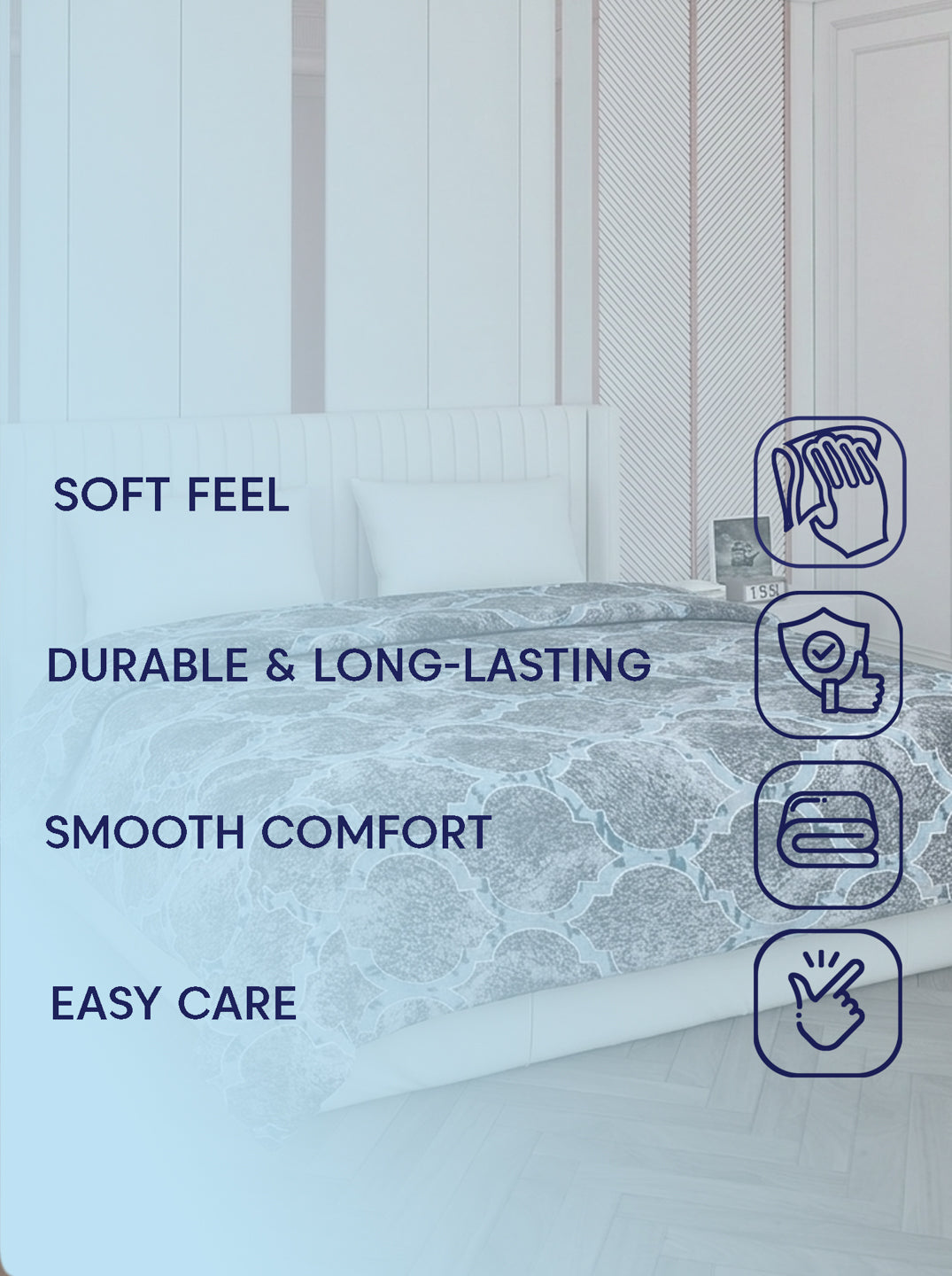 Printed Double Bed 150 GSM AC Blanket (Myra), Weight 1.2 kg
