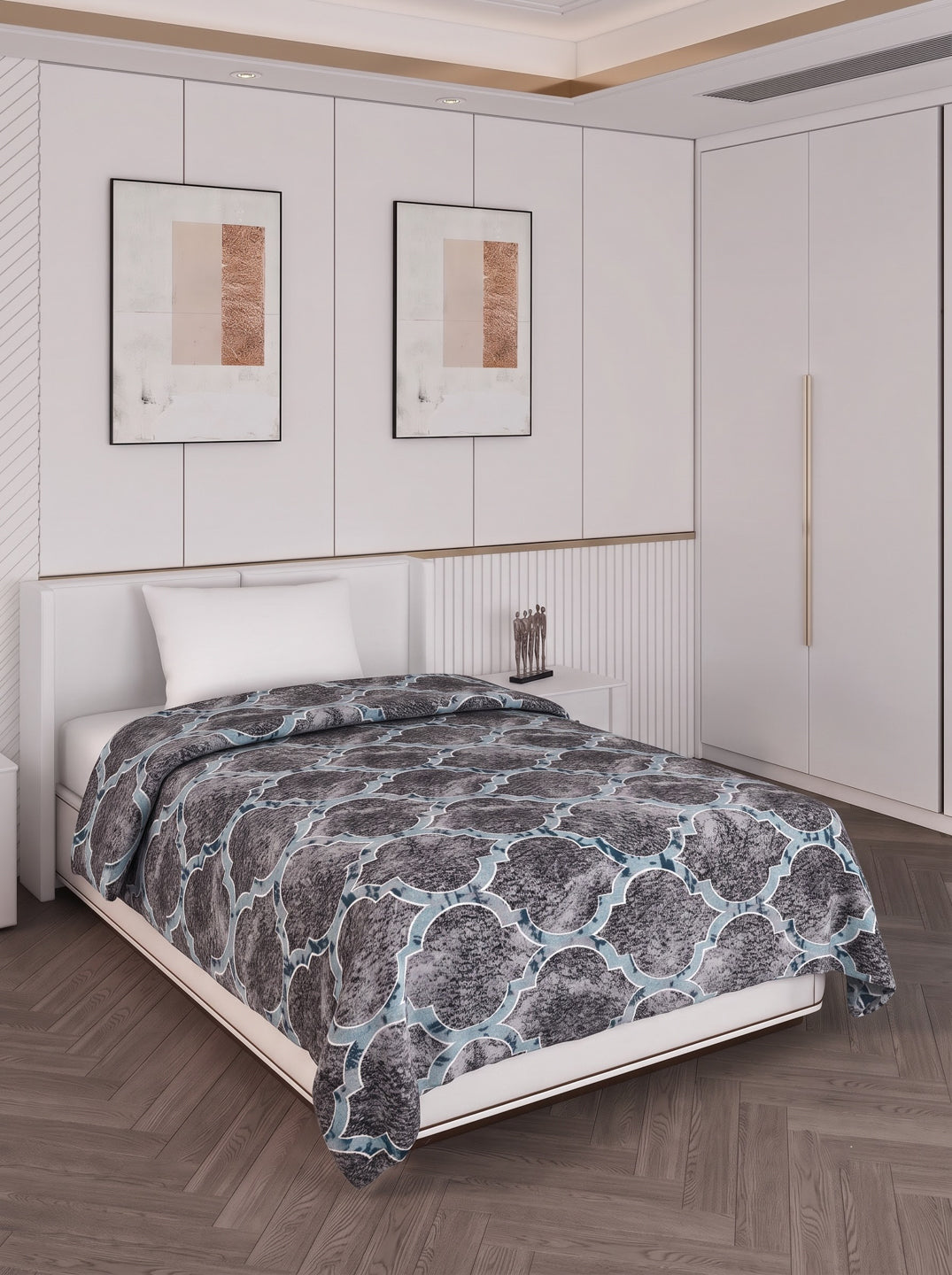 Printed Single Bed 150 GSM AC Blanket (Myra), Weight 800 gm