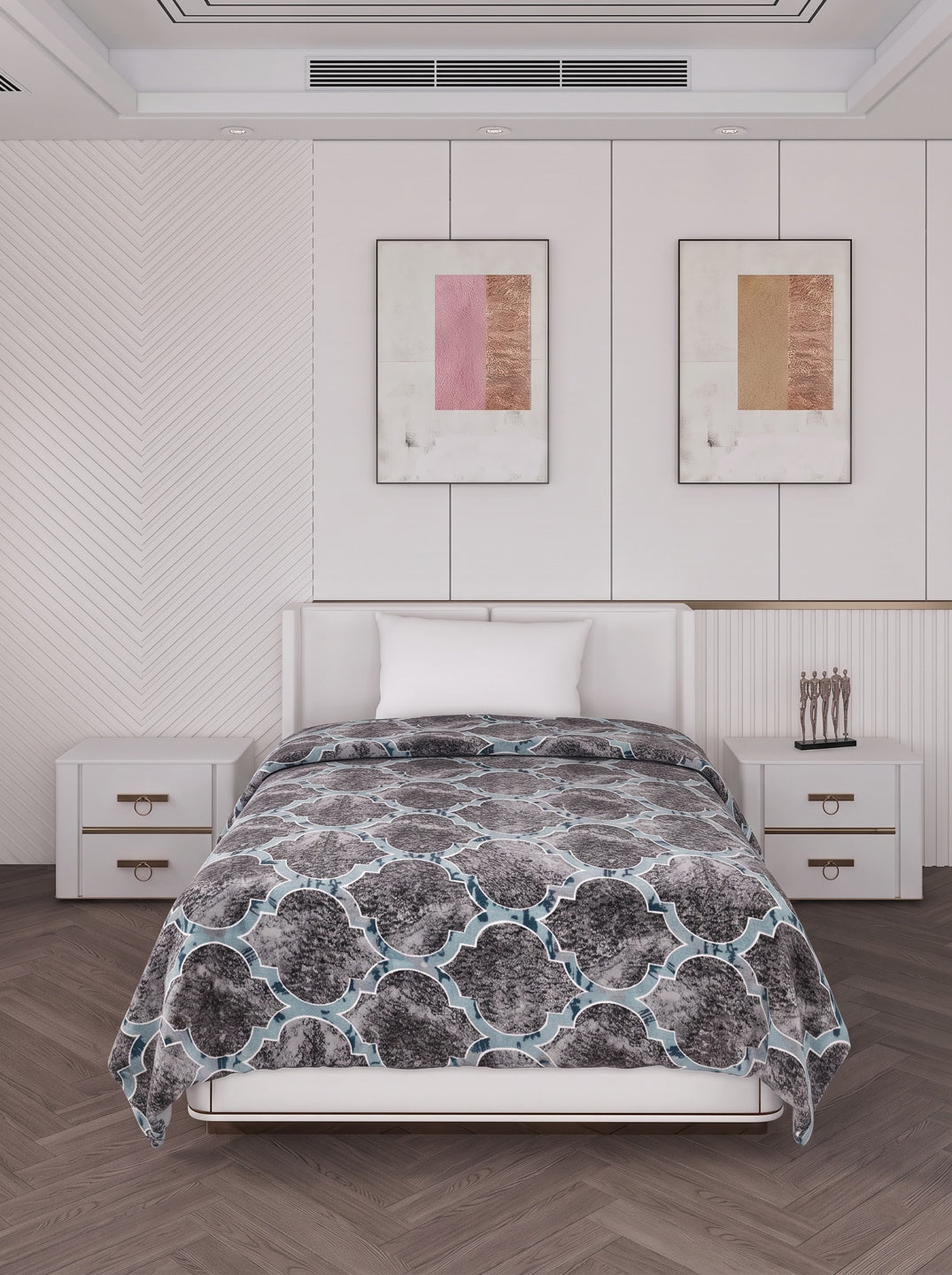 Printed Single Bed 150 GSM AC Blanket (Myra), Weight 800 gm