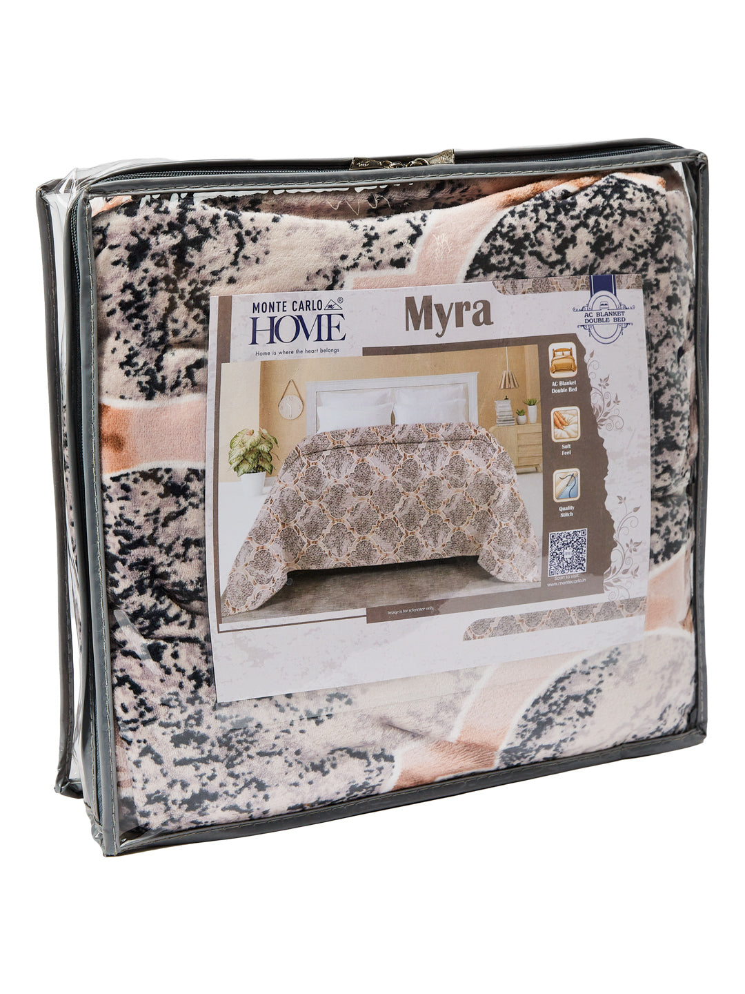 Printed Double Bed 150 GSM AC Blanket (Myra), Weight 1.2 kg