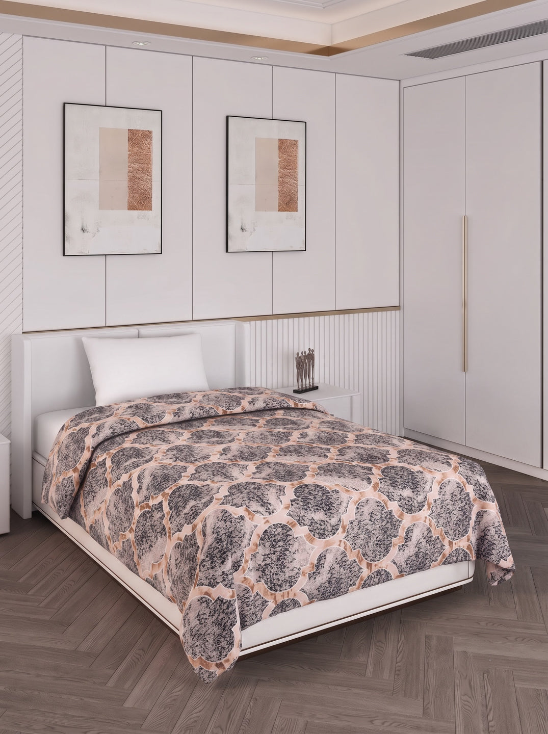 Printed Single Bed 150 GSM AC Blanket (Myra), Weight 800 gm