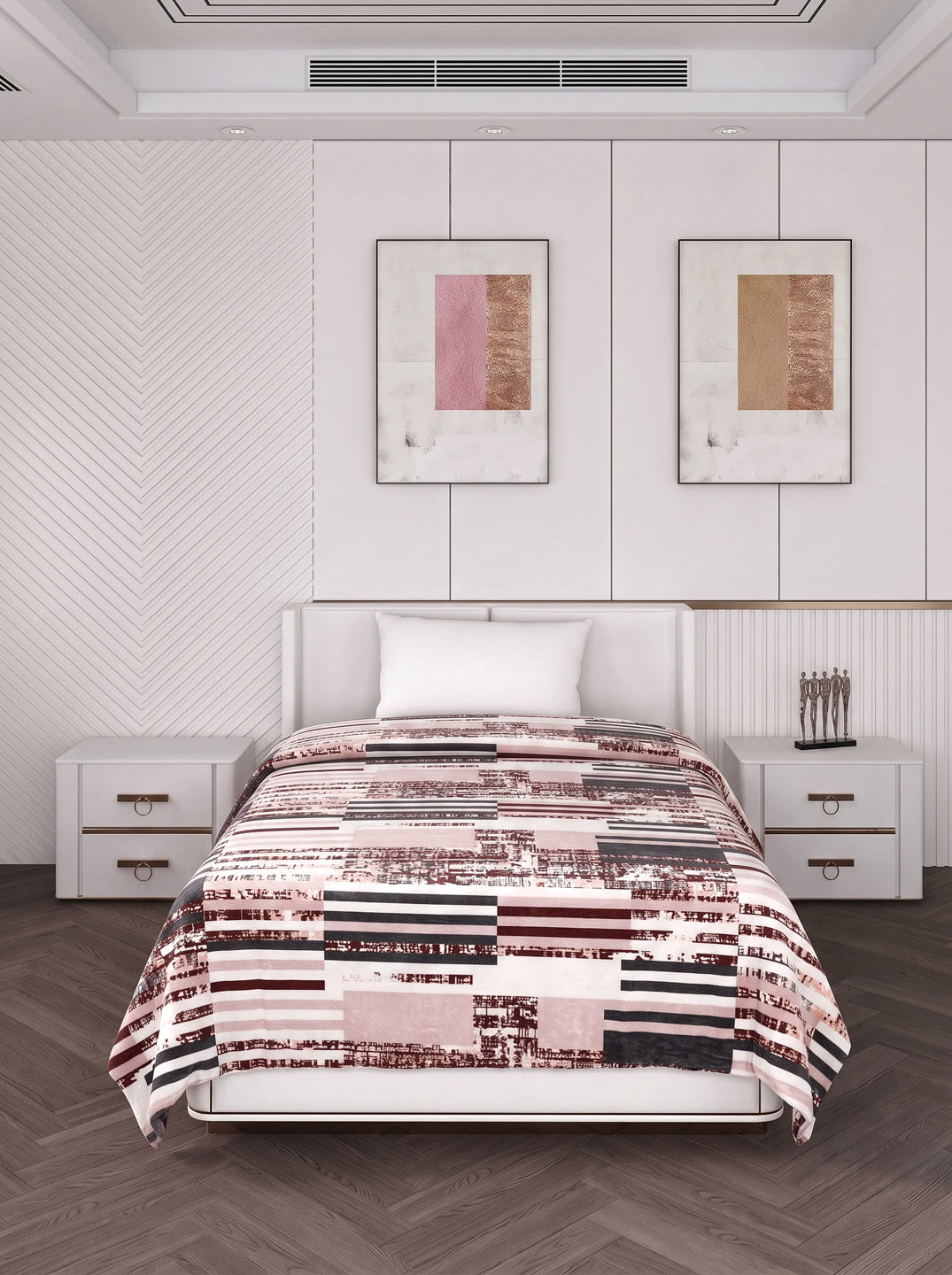 Printed Single Bed 150 GSM AC Blanket (Myra), Weight 800 gm