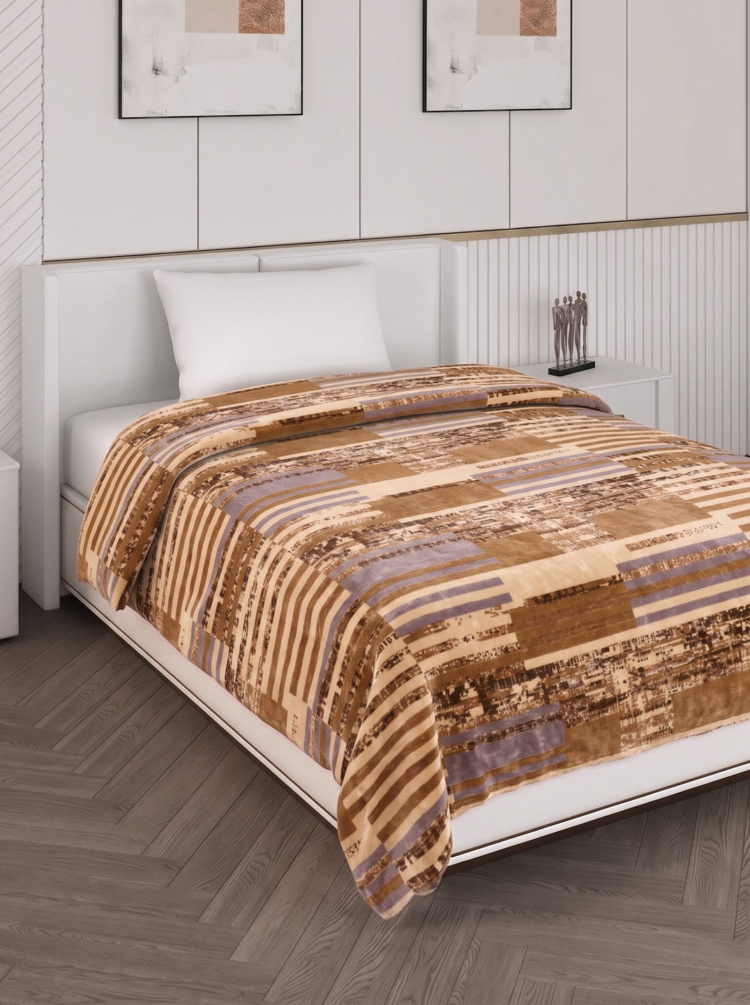 Printed Single Bed 150 GSM AC Blanket (Myra), Weight 800 gm
