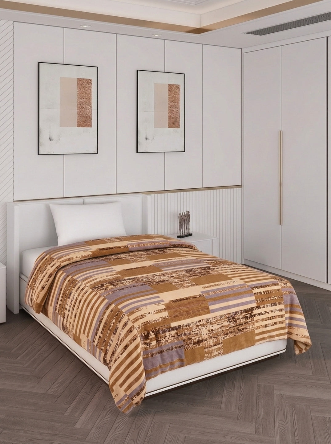Printed Single Bed 150 GSM AC Blanket (Myra), Weight 800 gm