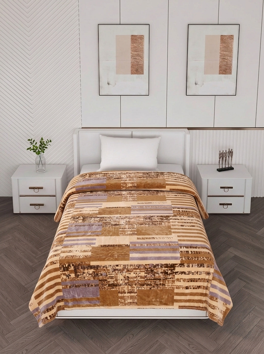 Printed Single Bed 150 GSM AC Blanket (Myra), Weight 800 gm