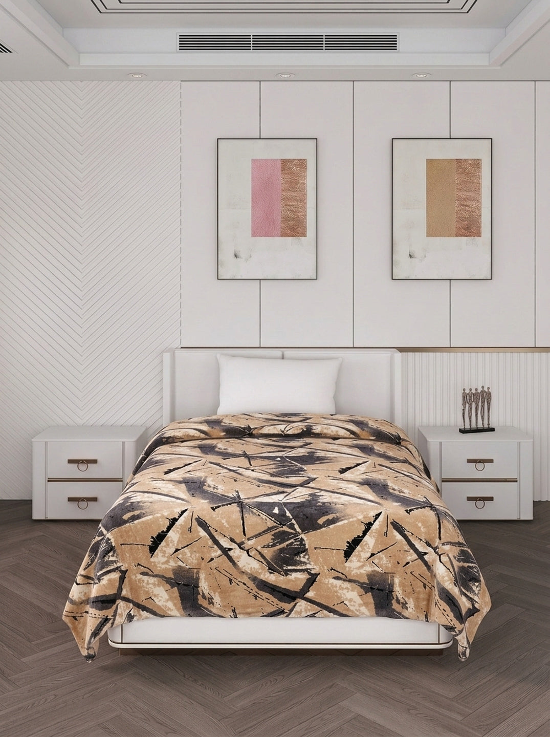 Printed Single Bed 150 GSM AC Blanket (Myra), Weight 800 gm