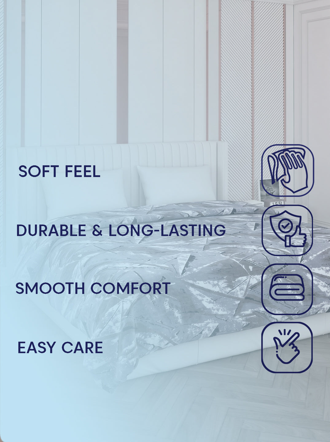 Printed Double Bed 150 GSM AC Blanket (Myra), Weight 1.2 kg