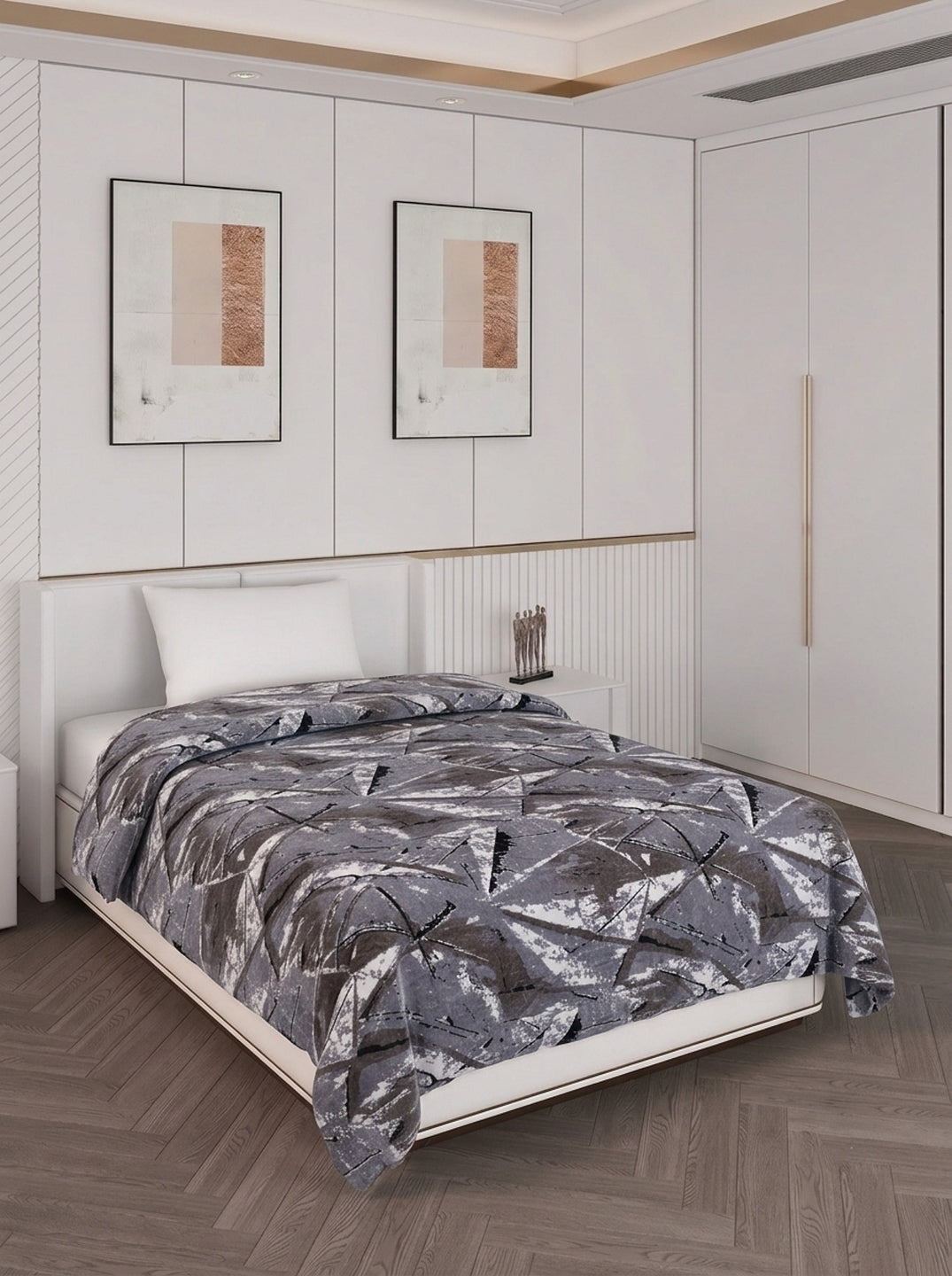 Printed Single Bed 150 GSM AC Blanket (Myra), Weight 800 gm