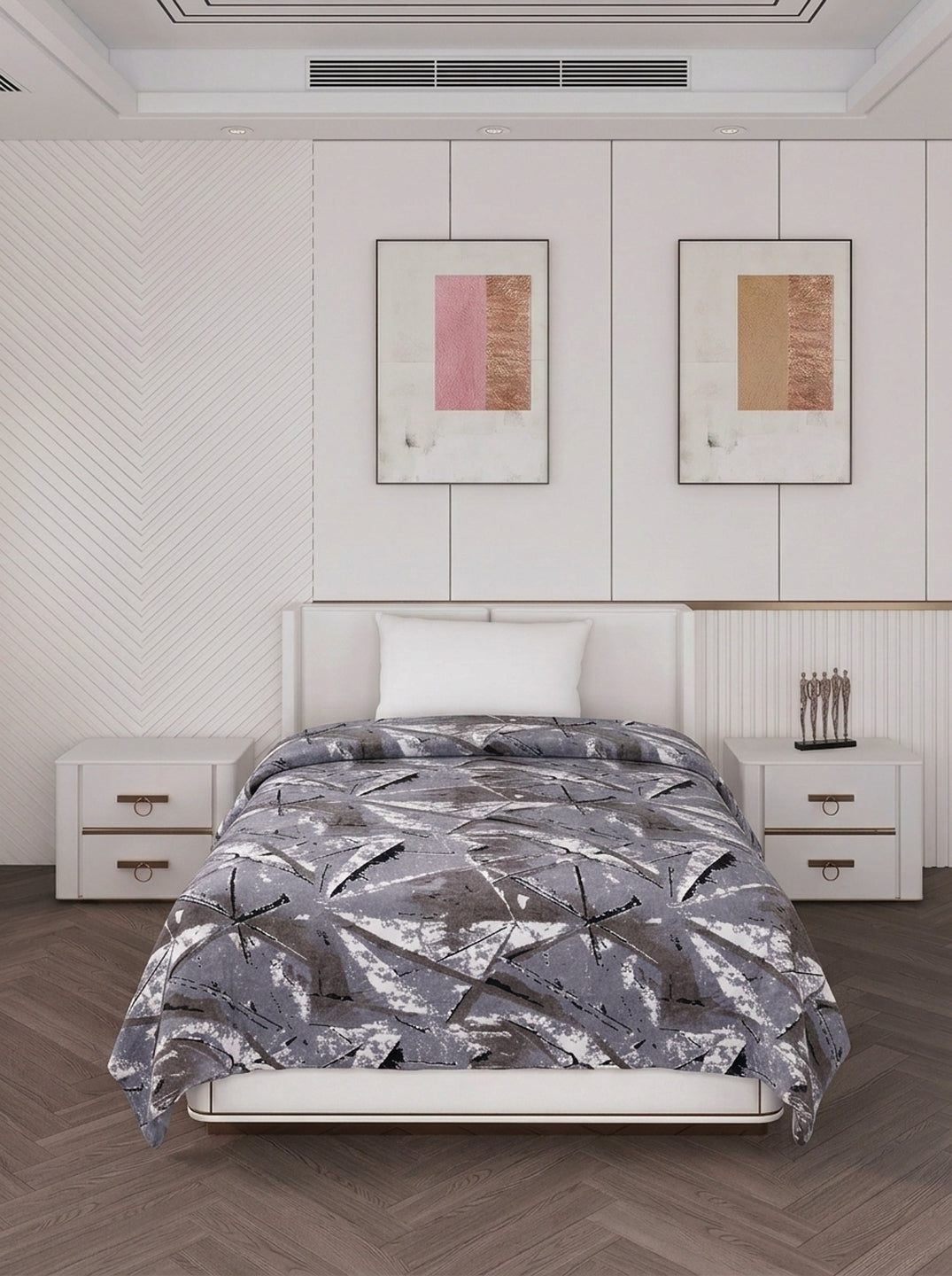 Printed Single Bed 150 GSM AC Blanket (Myra), Weight 800 gm