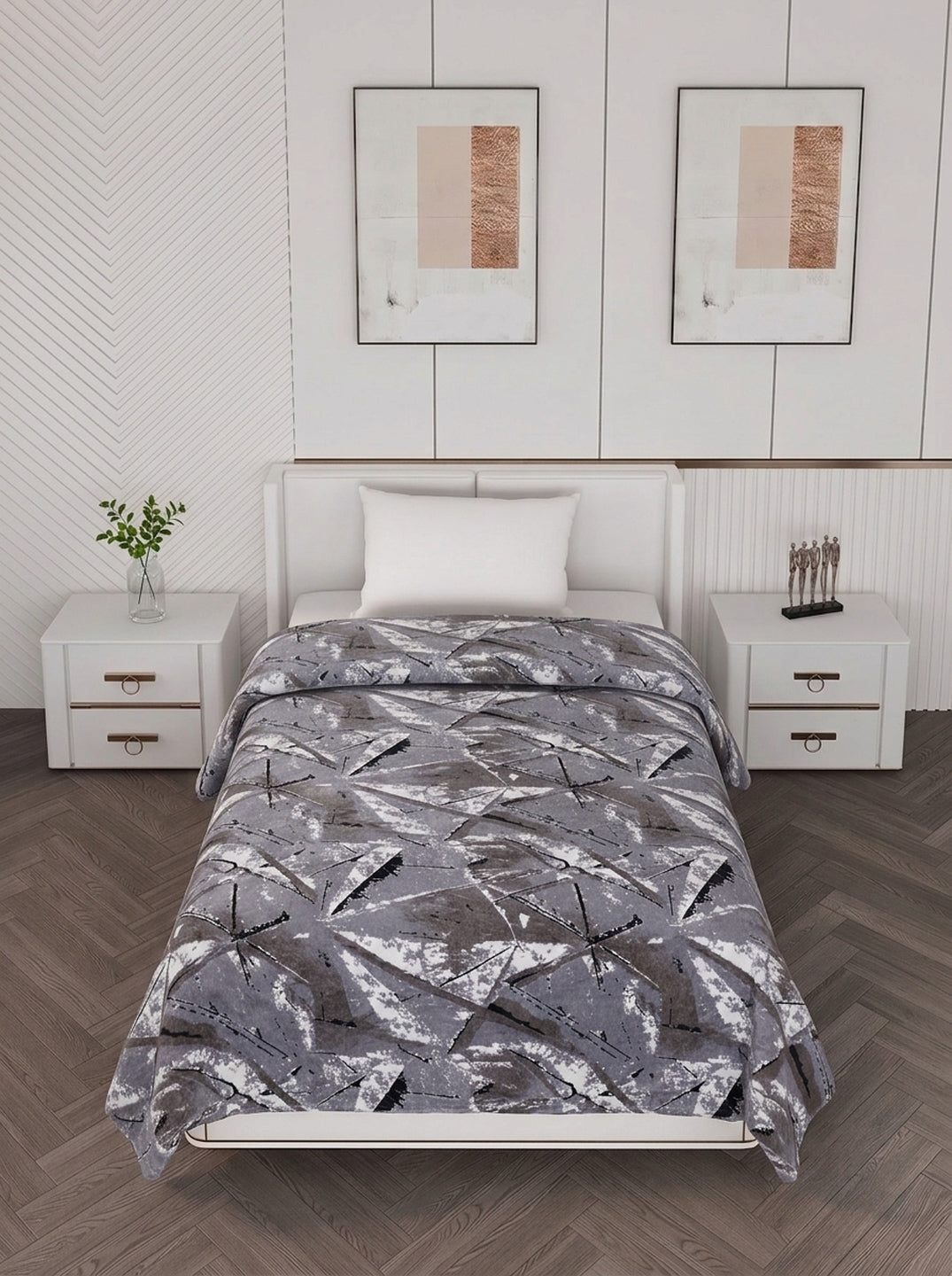 Printed Single Bed 150 GSM AC Blanket (Myra), Weight 800 gm