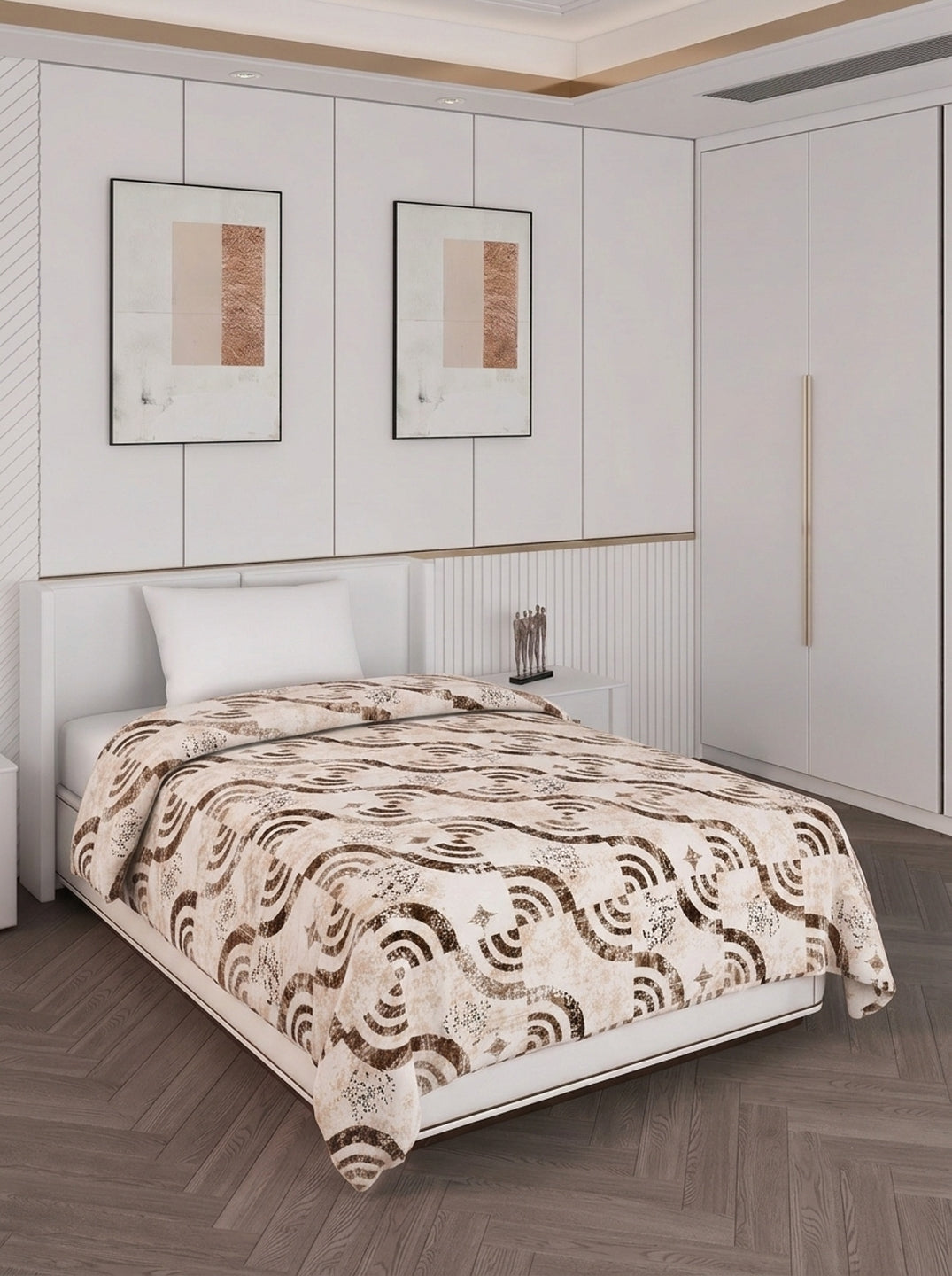 Printed Single Bed 150 GSM AC Blanket (Myra), Weight 800 gm