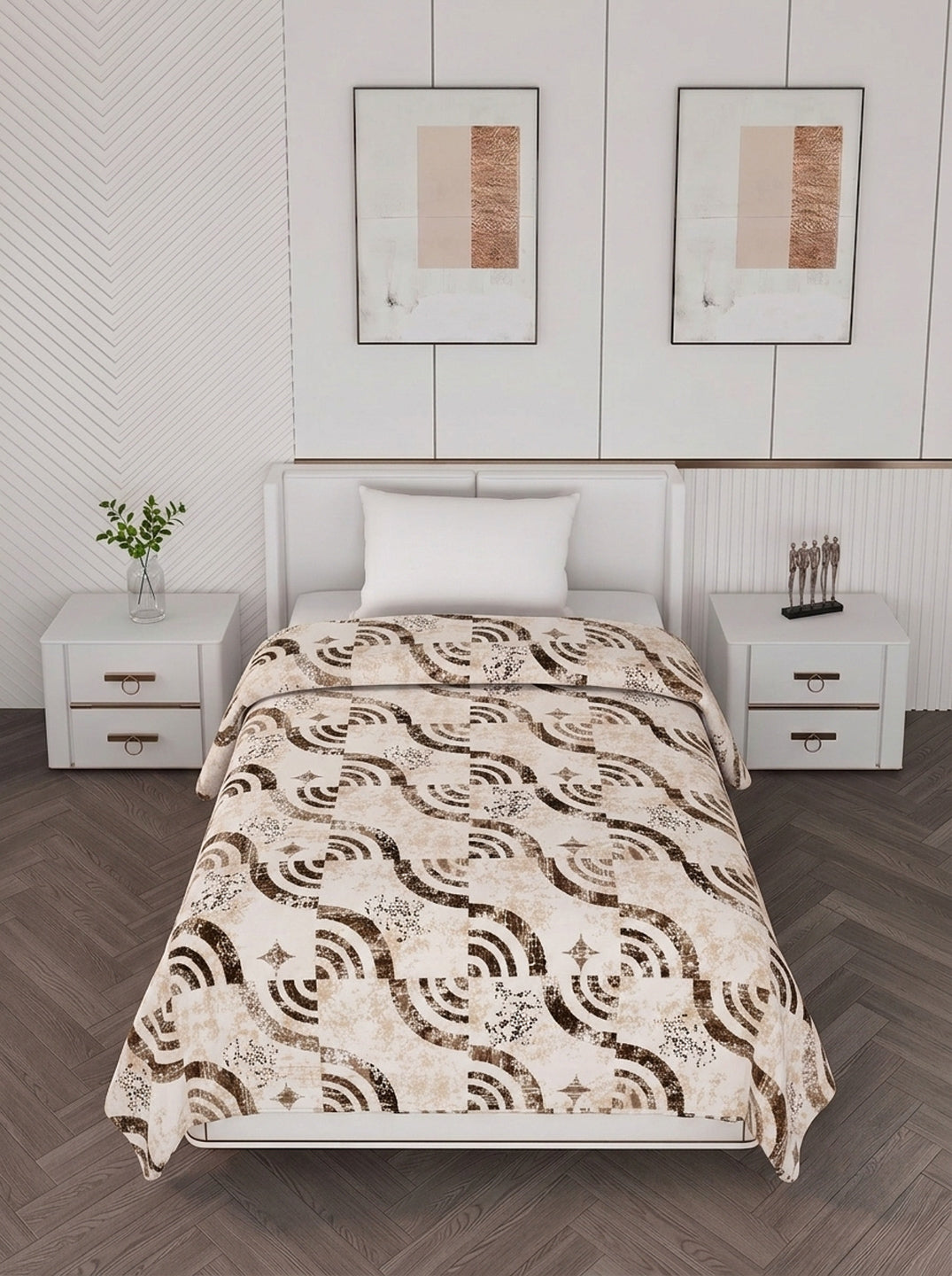 Printed Single Bed 150 GSM AC Blanket (Myra), Weight 800 gm