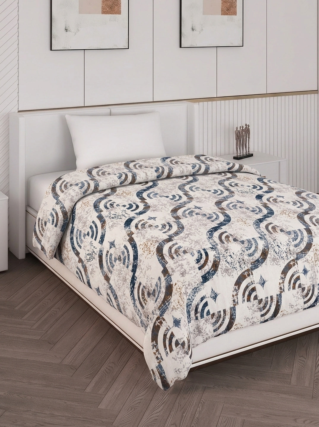 Printed Single Bed 150 GSM AC Blanket (Myra), Weight 800 gm