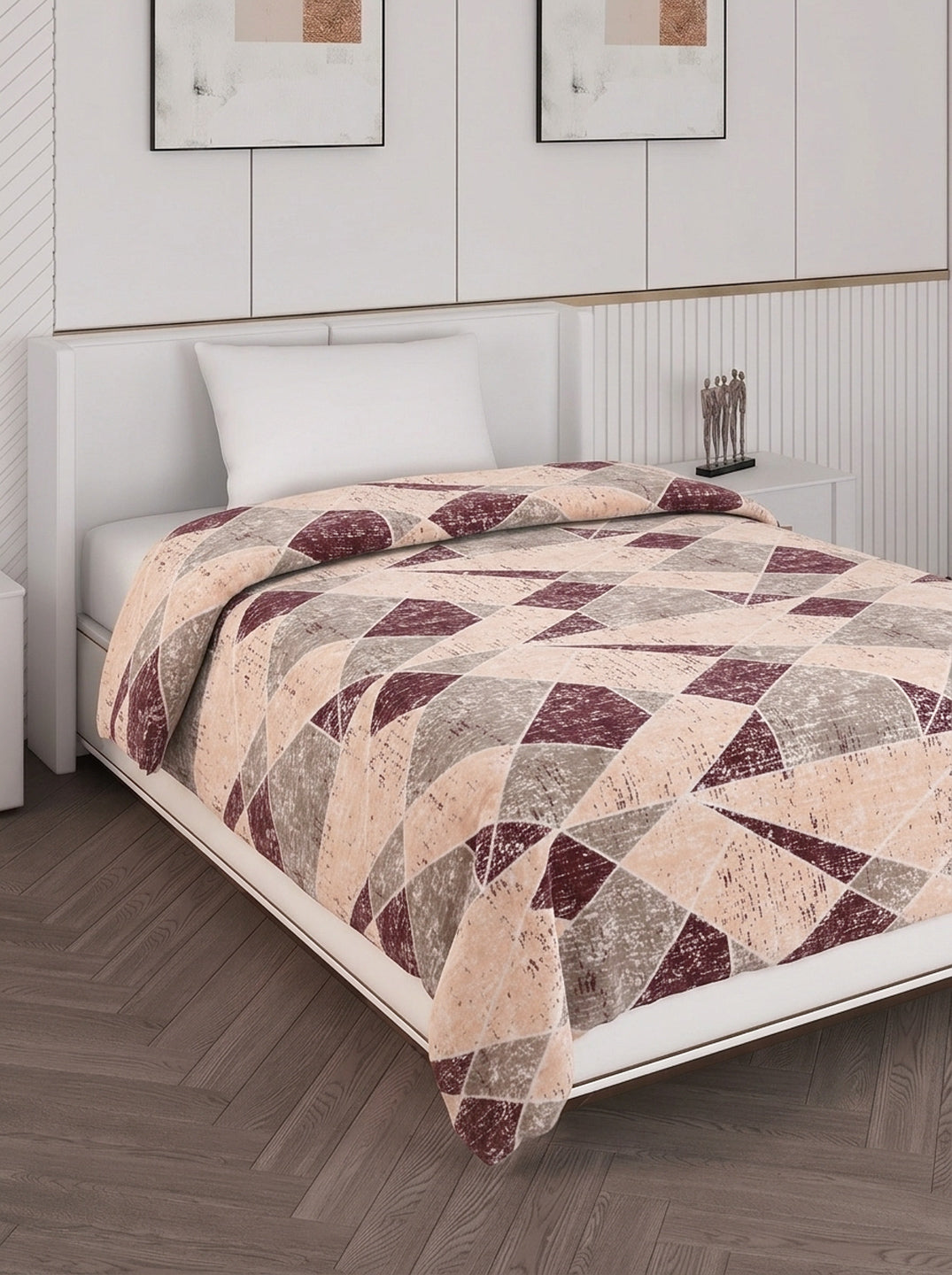 Printed Single Bed 150 GSM AC Blanket (Myra), Weight 800 gm