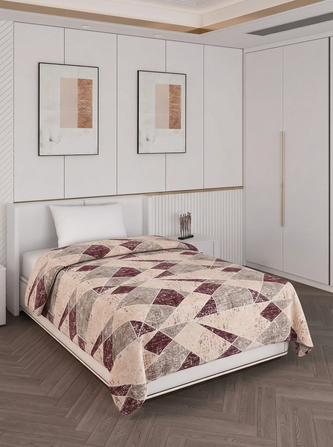 Printed Single Bed 150 GSM AC Blanket (Myra), Weight 800 gm