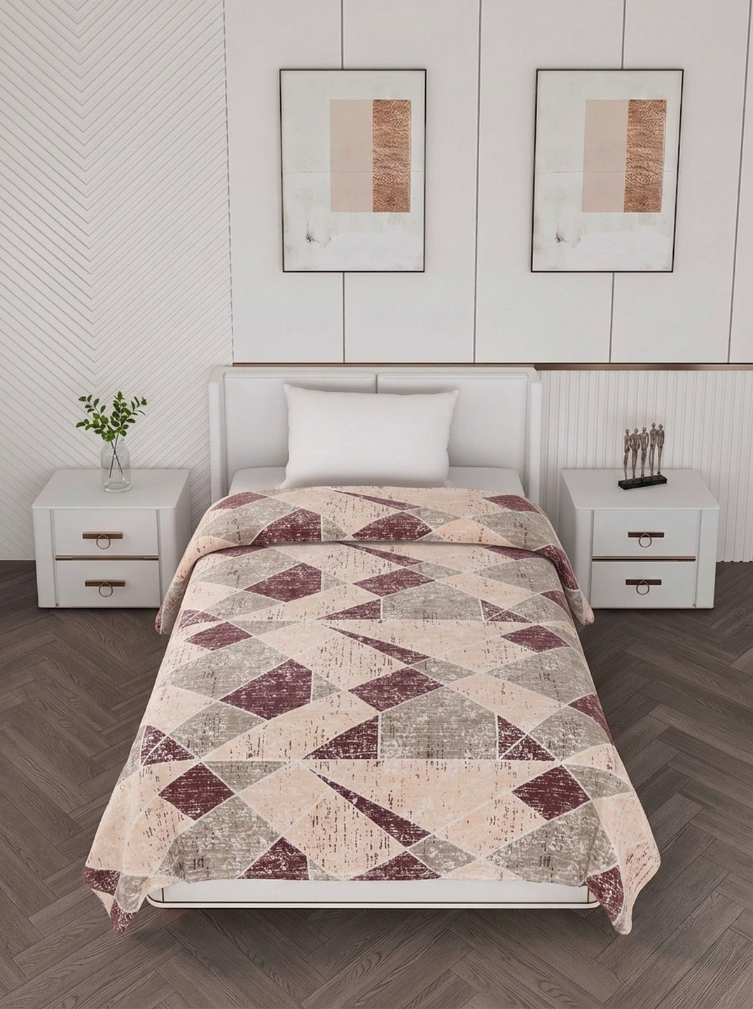 Printed Single Bed 150 GSM AC Blanket (Myra), Weight 800 gm