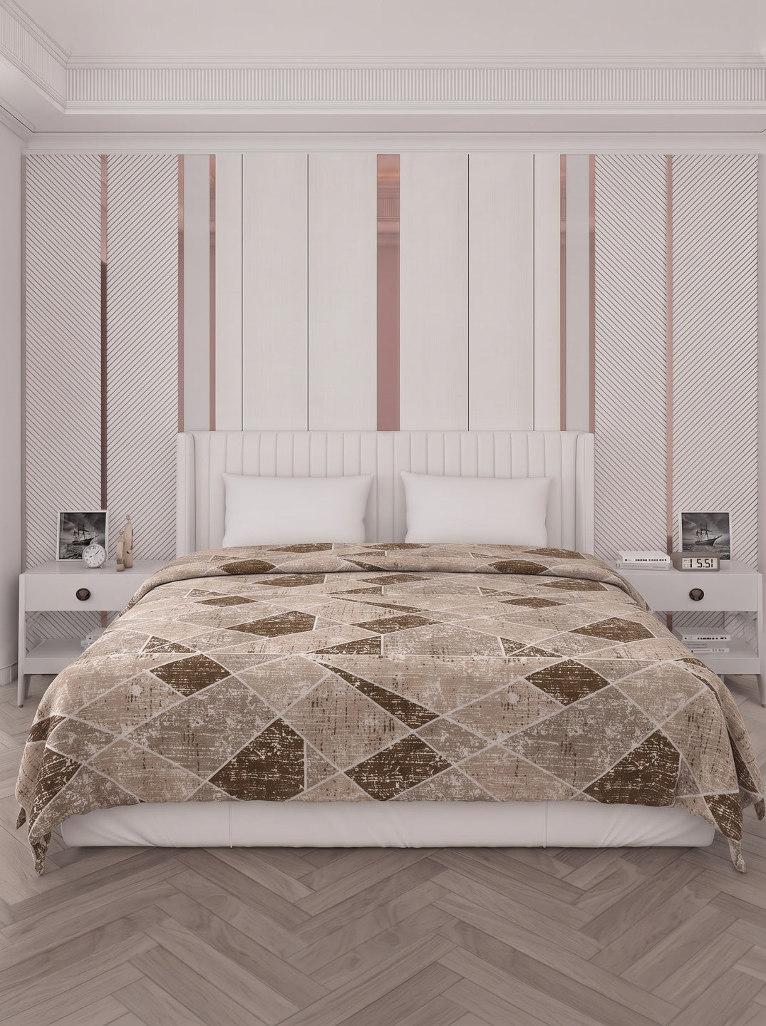 Printed Double Bed 150 GSM AC Blanket (Myra), Weight 1.2 kg