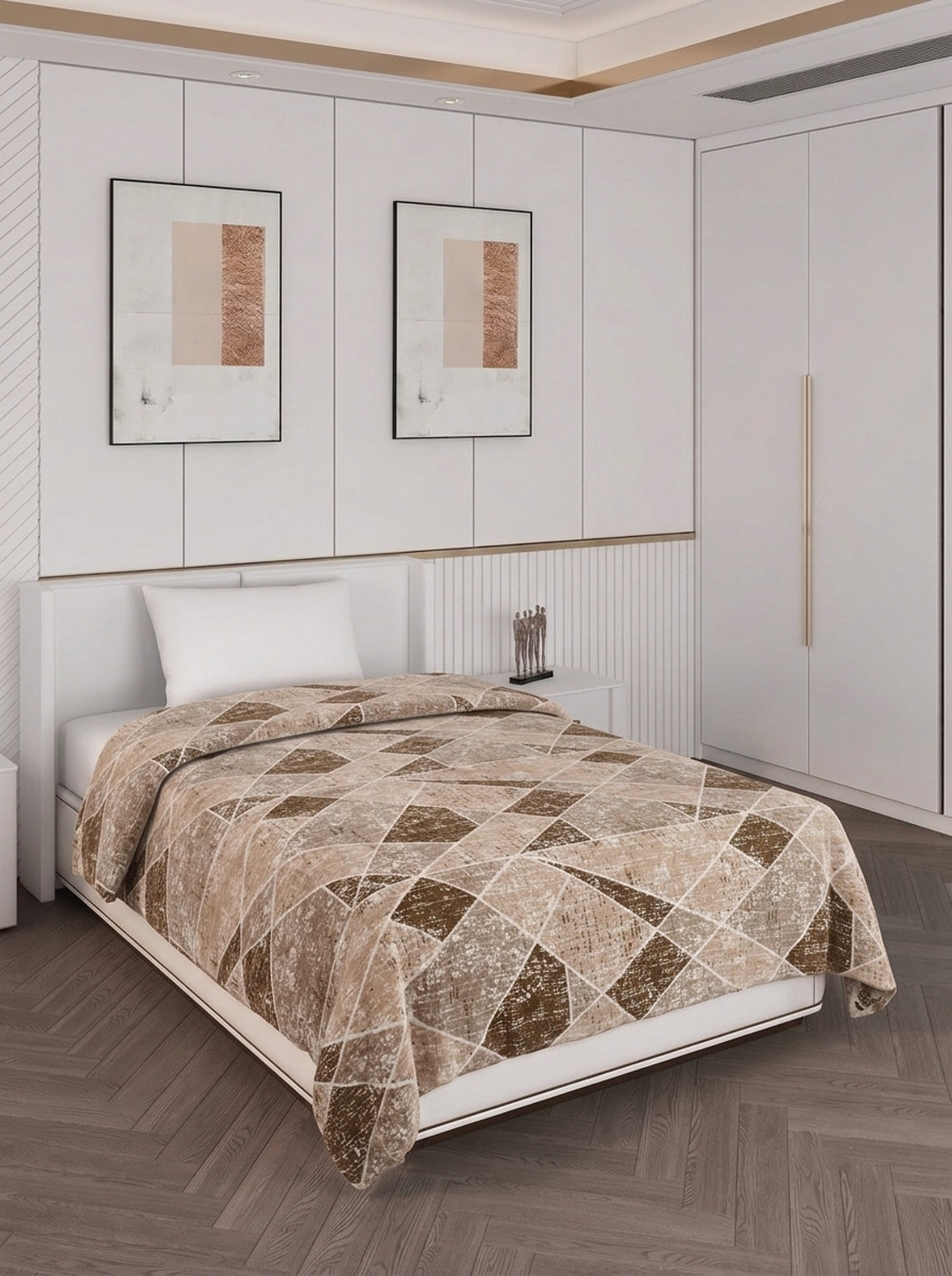 Printed Single Bed 150 GSM AC Blanket (Myra), Weight 800 gm